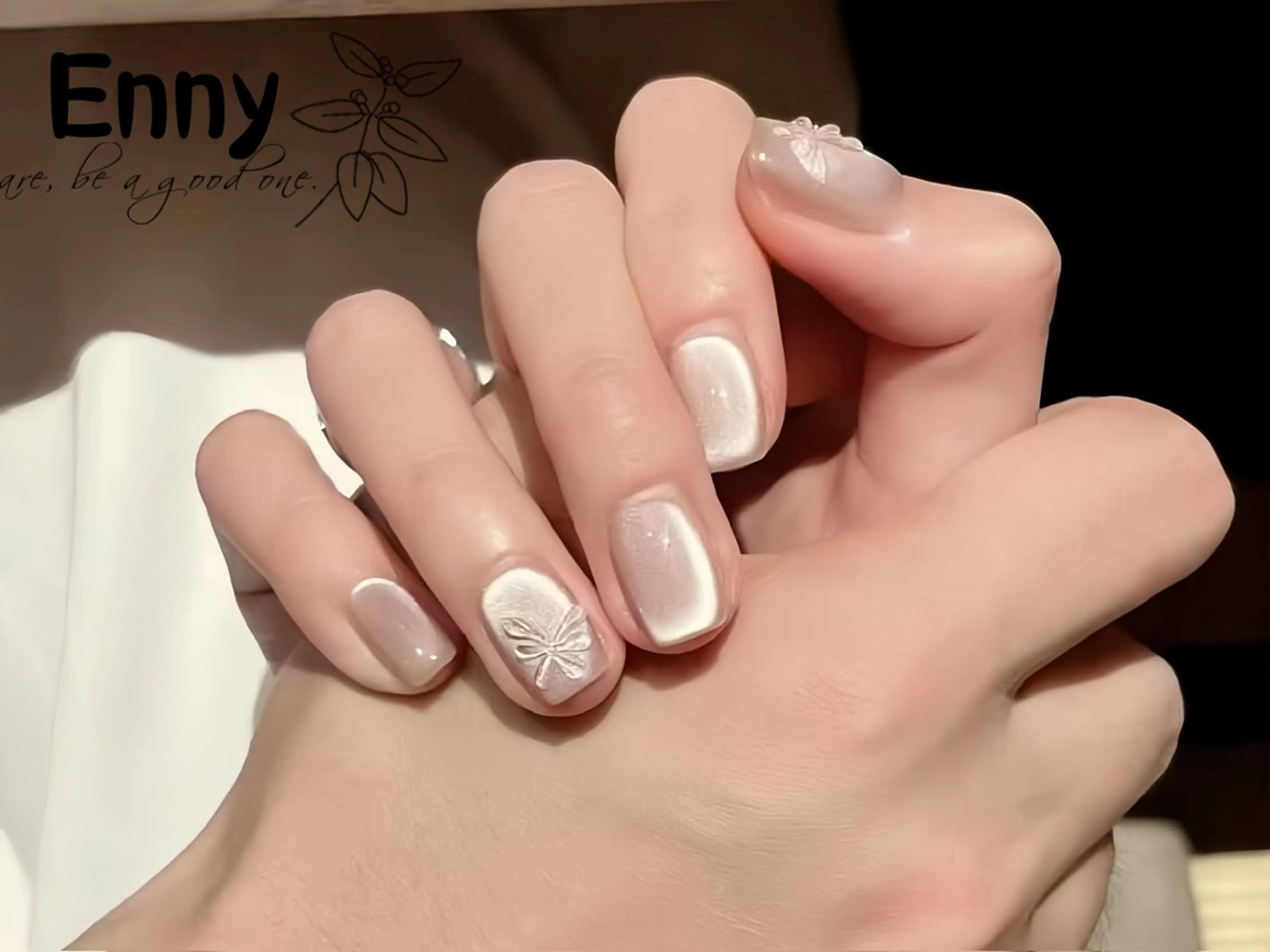 ネイル チークネイル 長さ出し フットネイル フレンチネイル ジェルネイル ハンドネイル Enny lovelyのネイルデザイン