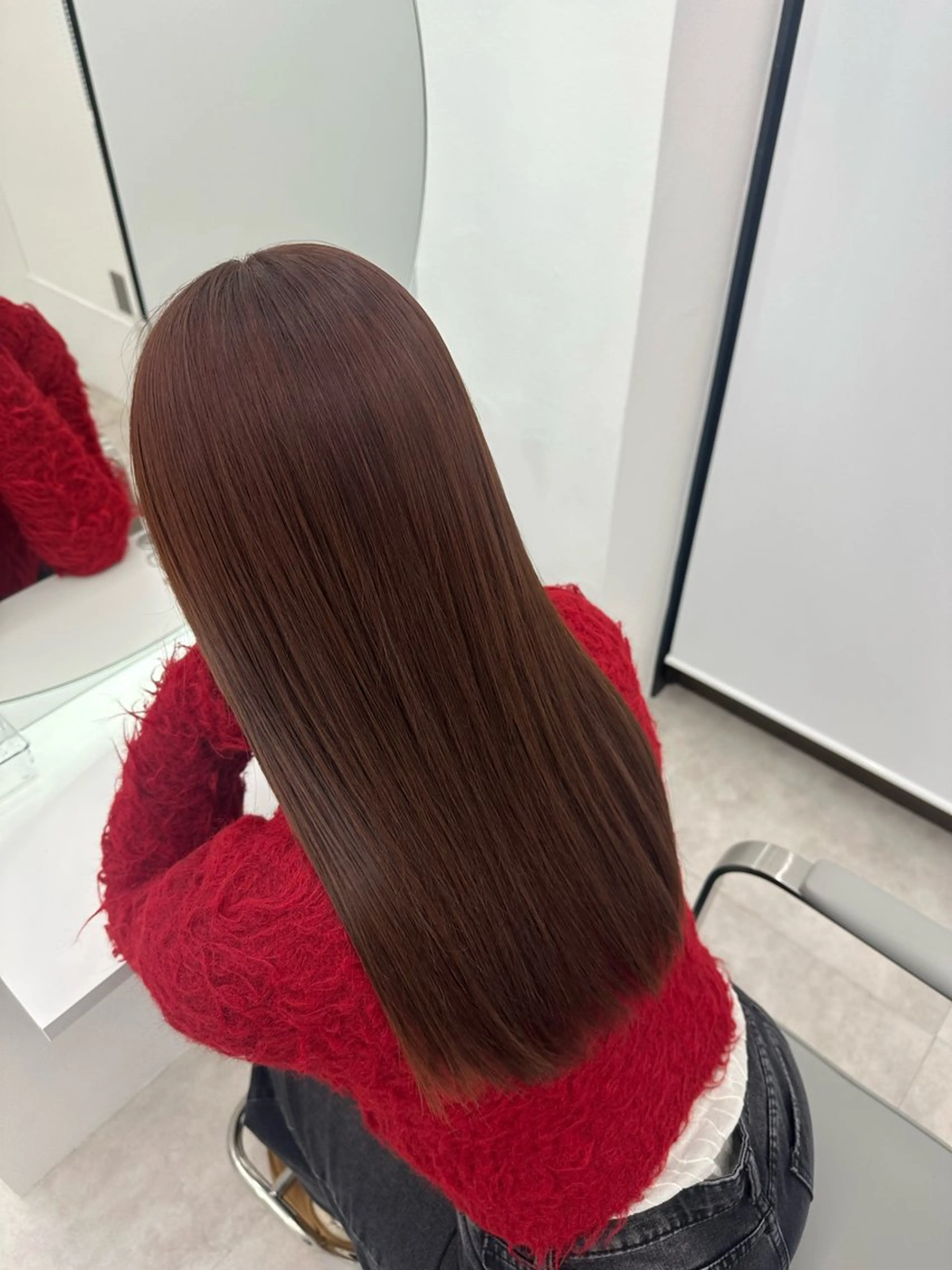 ロング ヘアカラー トリートメント 市川 栖々子のヘアスタイル