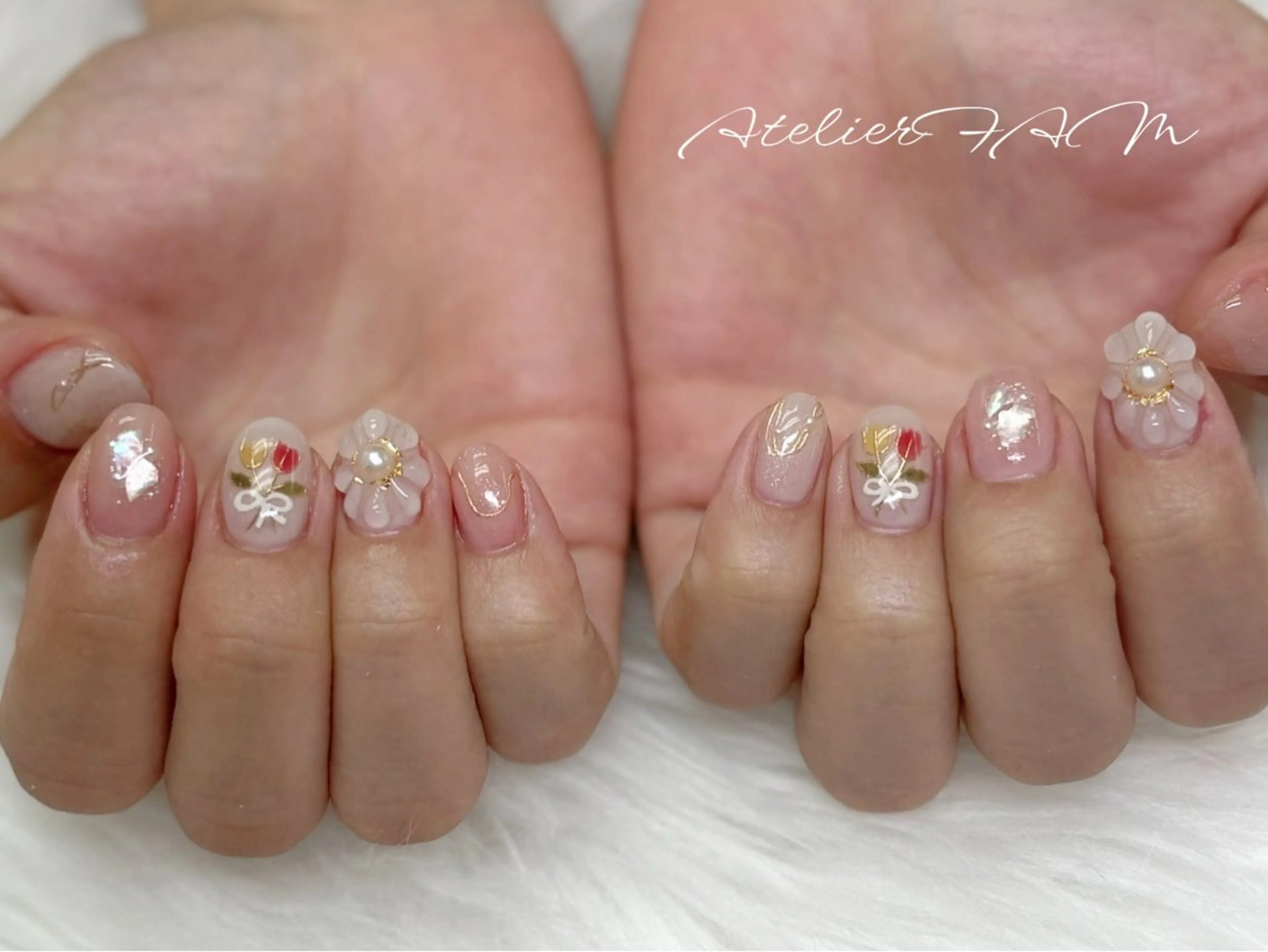 ネイル ハンドネイル nail&eyelashsalon atelier fam上本町店所属・アトリエ FAMのネイルデザイン