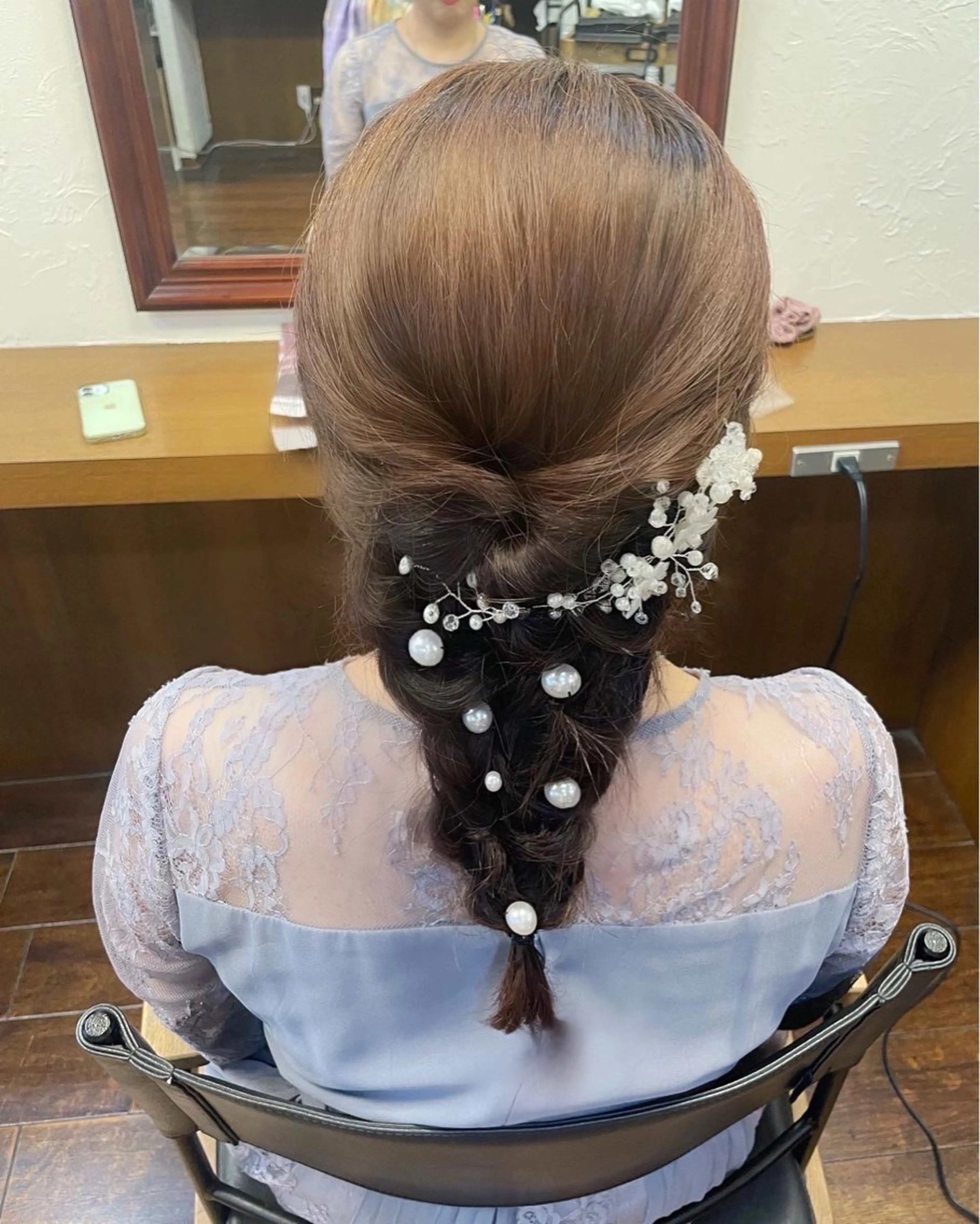 セミロング ヘアアレンジ ヘアセット KURIA‪‪*⋆ஐ ブリーチ/韓国ヘアのヘアスタイル