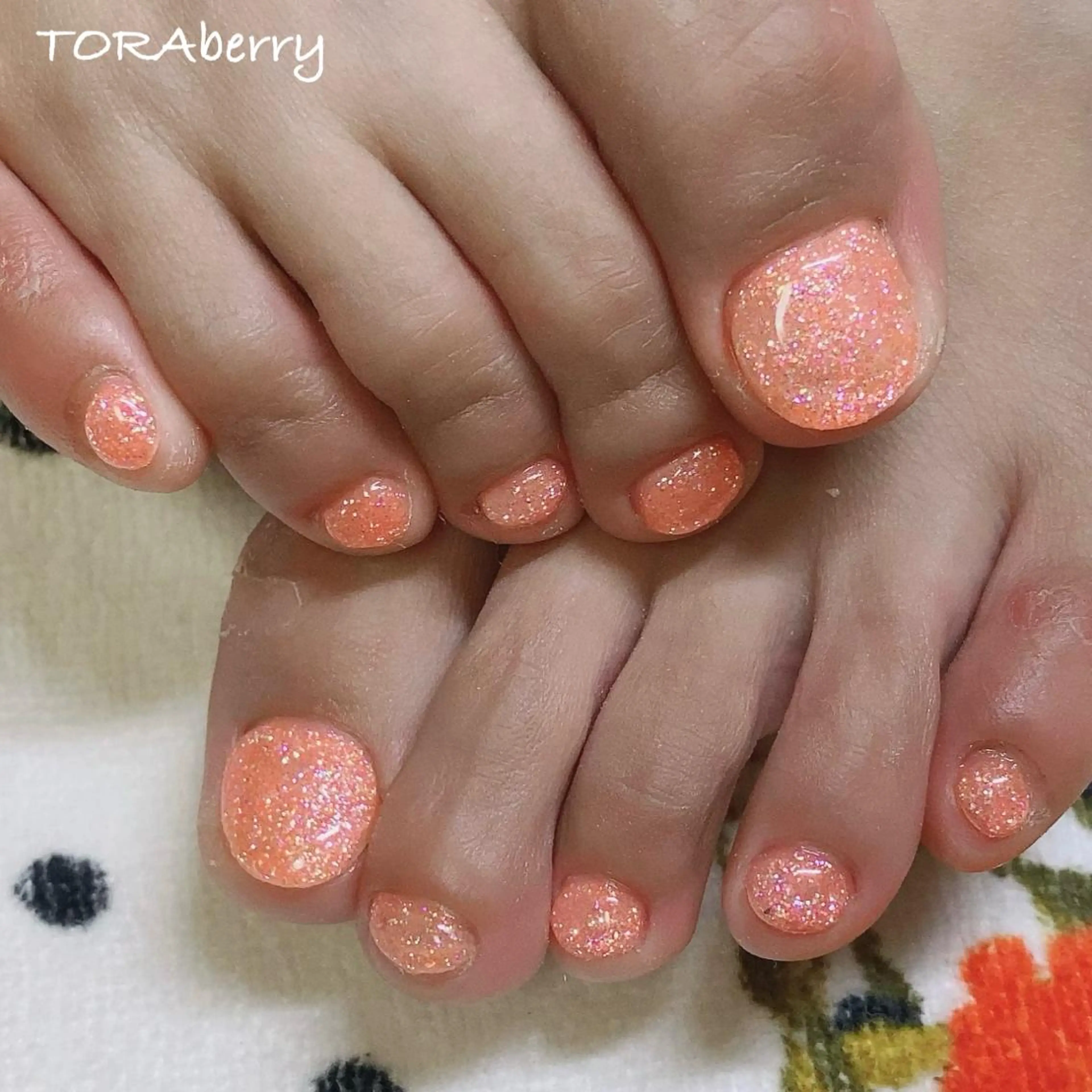 ネイル ラメ(グリッター) フットネイル ネイリスト なつみのネイルデザイン