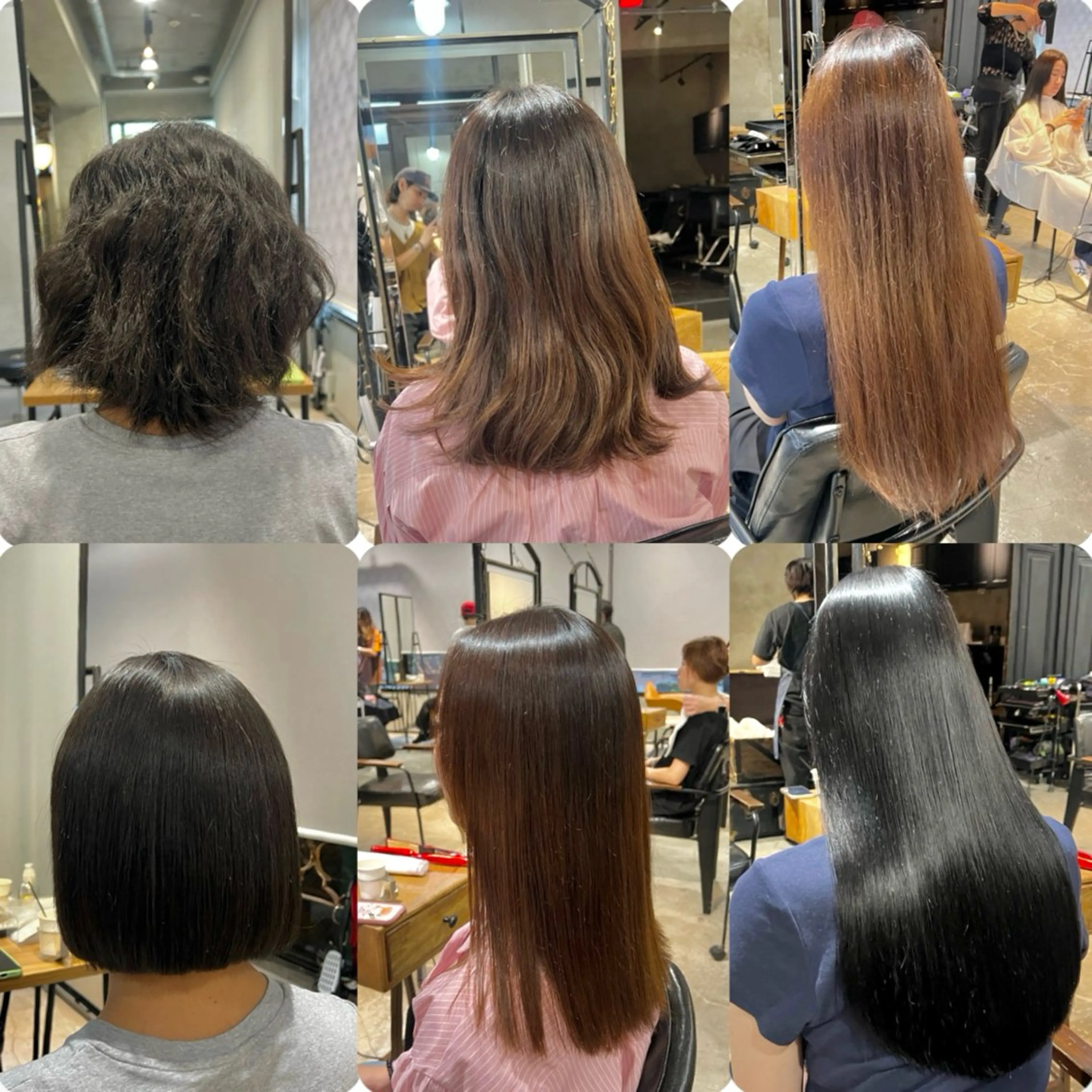 セミロング カラー ヘアアレンジ 黒髪 縮毛矯正 カット ヘアカラー 縮毛矯正 トリートメント 透明感/艶髪矯正 🪐takushiのヘアスタイル