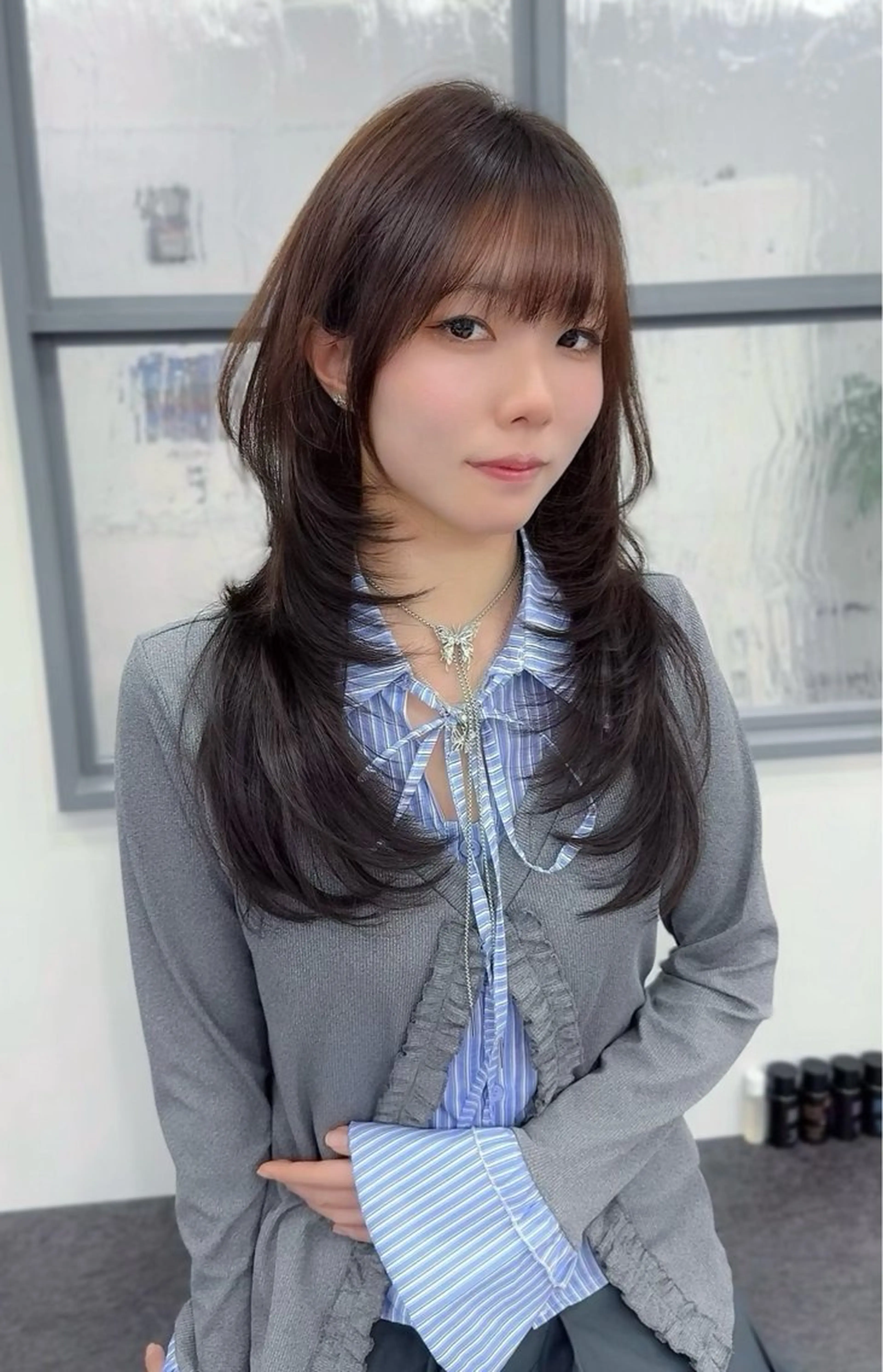 ロング レイヤーカット 永田竜一/ 小顔くびれレイヤーのヘアスタイル