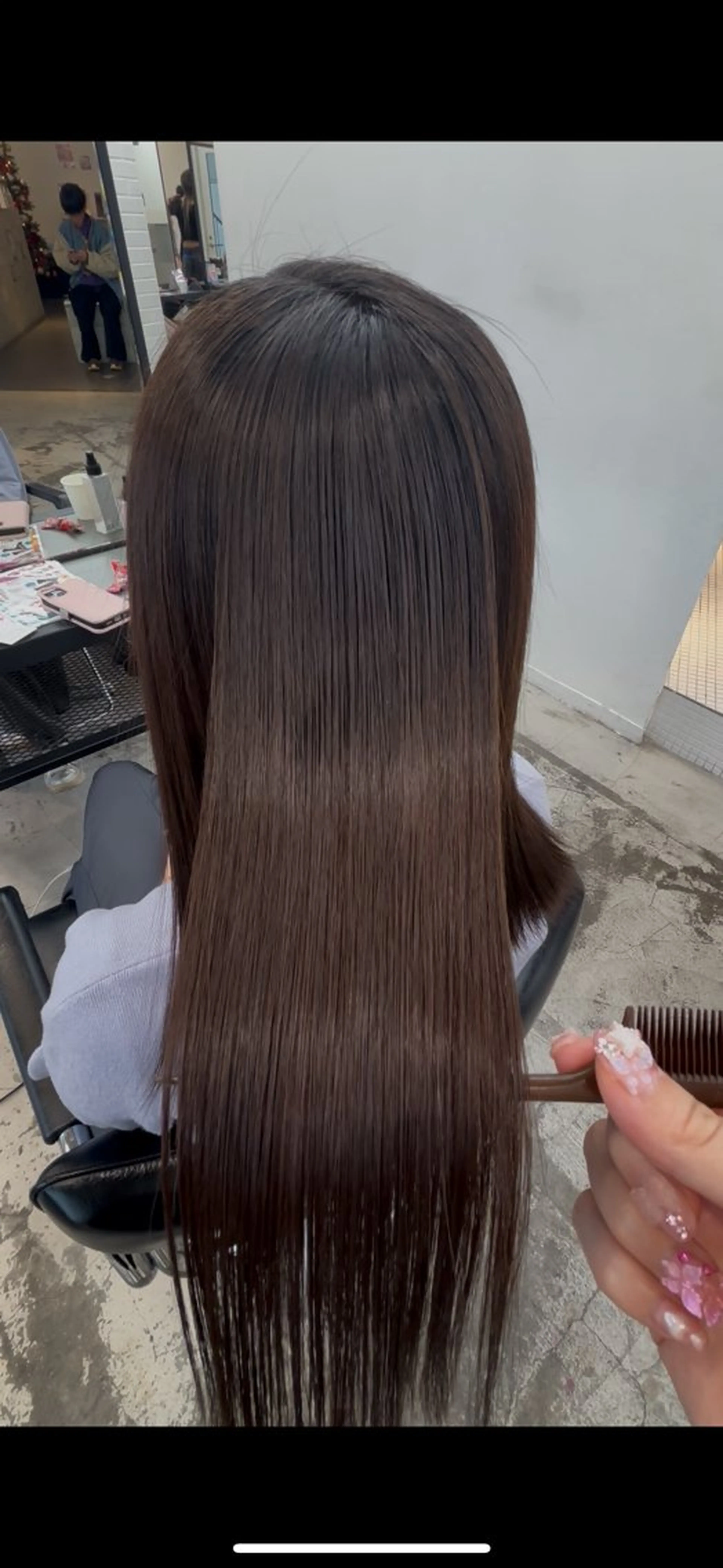 ミディアム カラー 縮毛矯正 トリートメント ダメージレス艶カラー MISAKI🦋のヘアスタイル