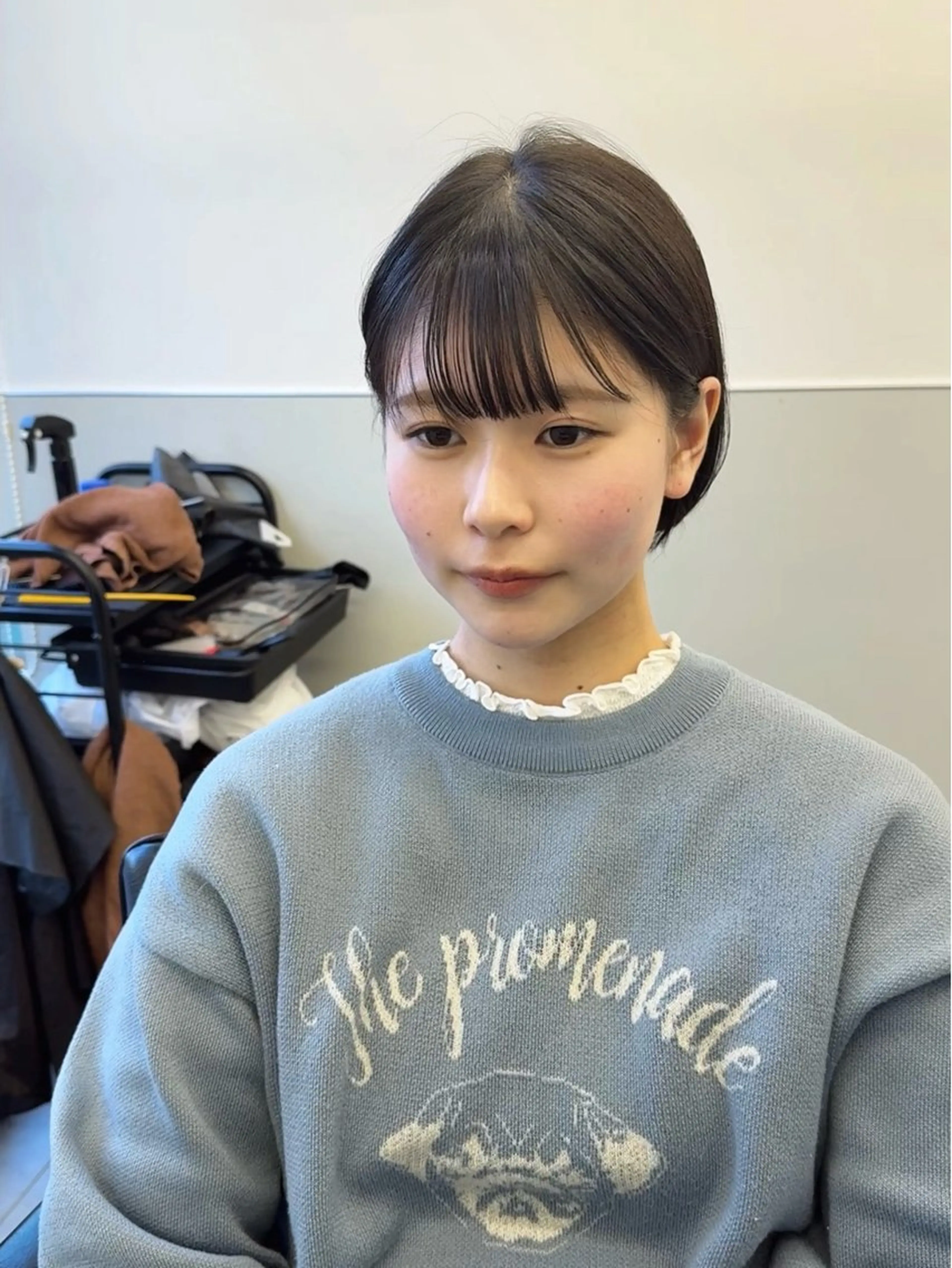 ショート カラー ダークグレー ボブ カット ヘアカラー トリートメント GO TODAY シェアサロン 町田店所属・韓国ヘア🇰🇷 スズキのヘアスタイル