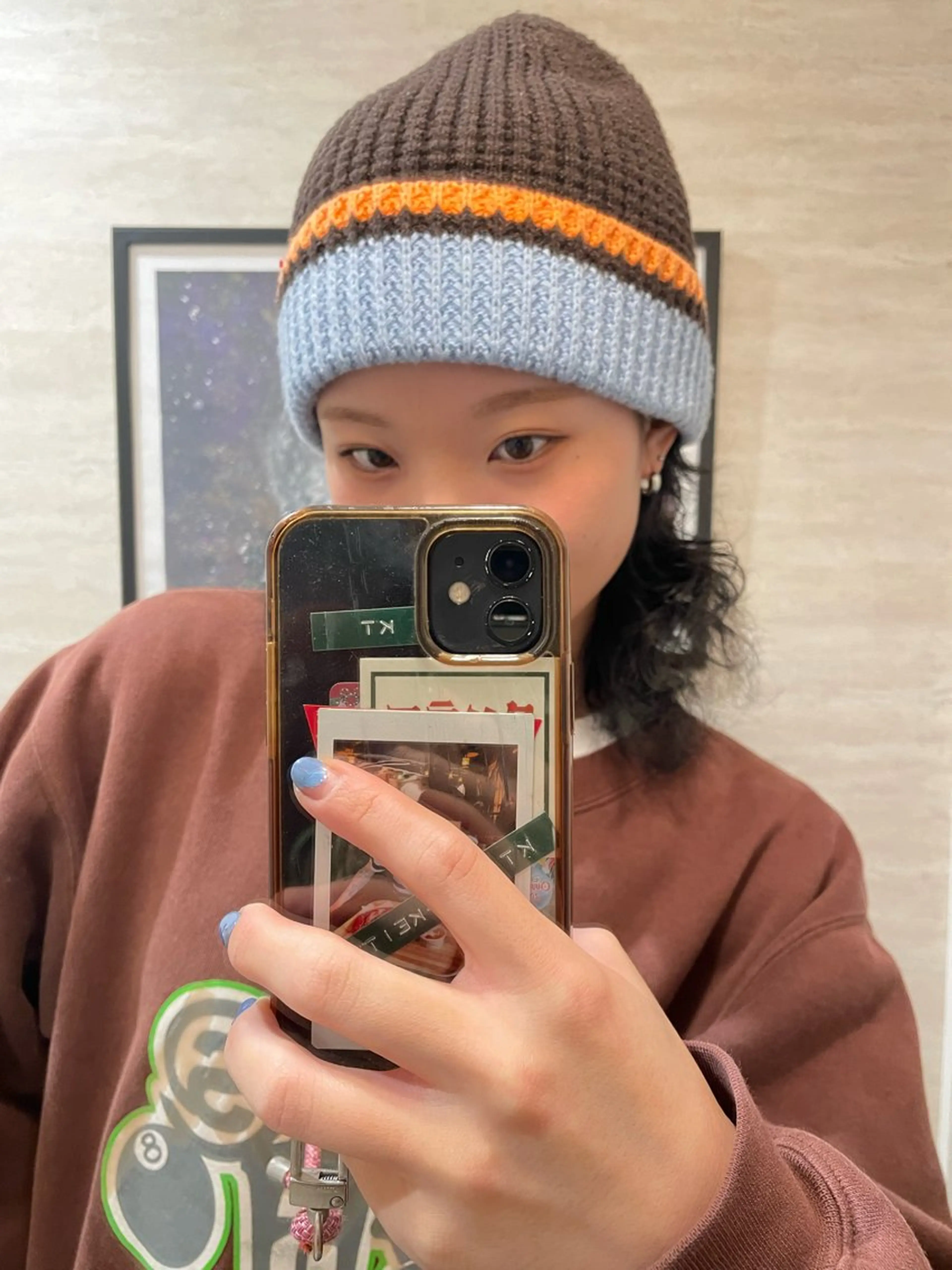 セミロング デザインパーマ/ 艶カラー/ボブのヘアスタイル