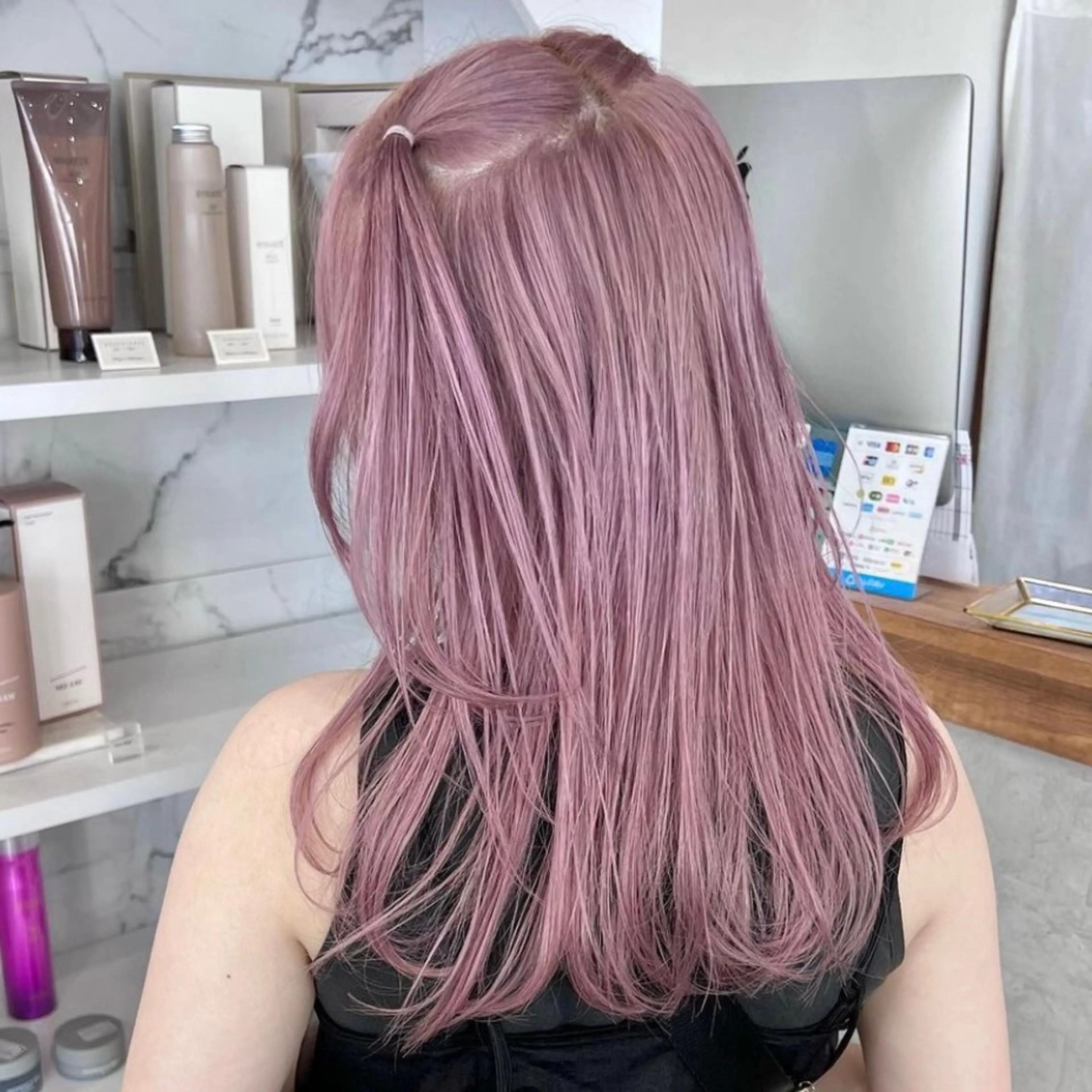 ロング カラー 透明感ワンカラー梅田 ダブルカラー/川上のヘアスタイル