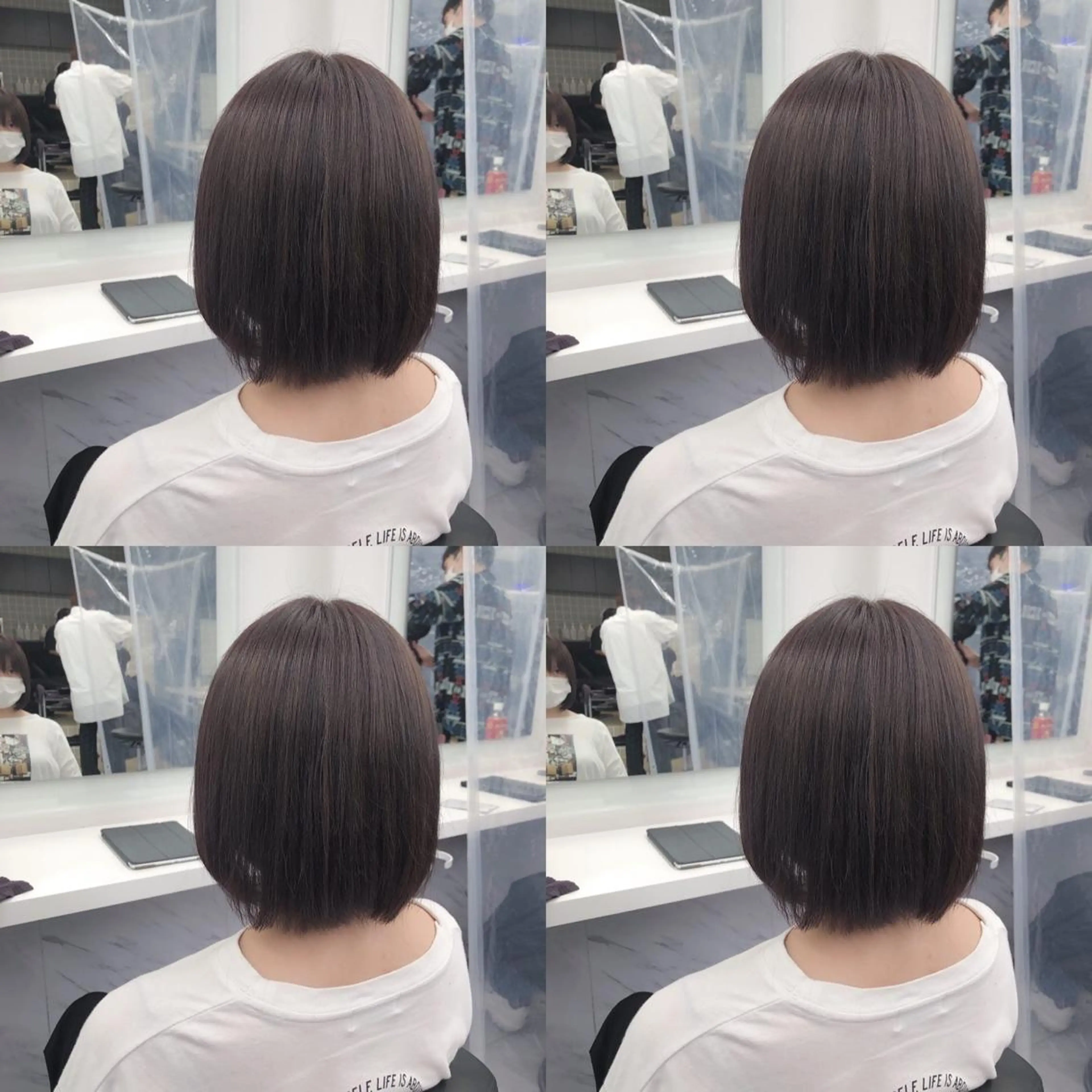 ショート カラー パーマ ヘアアレンジ キッズ ネイル マツエク・マツパ 🦋透明感グレージュ /韓国レイヤー🦋のヘアスタイル