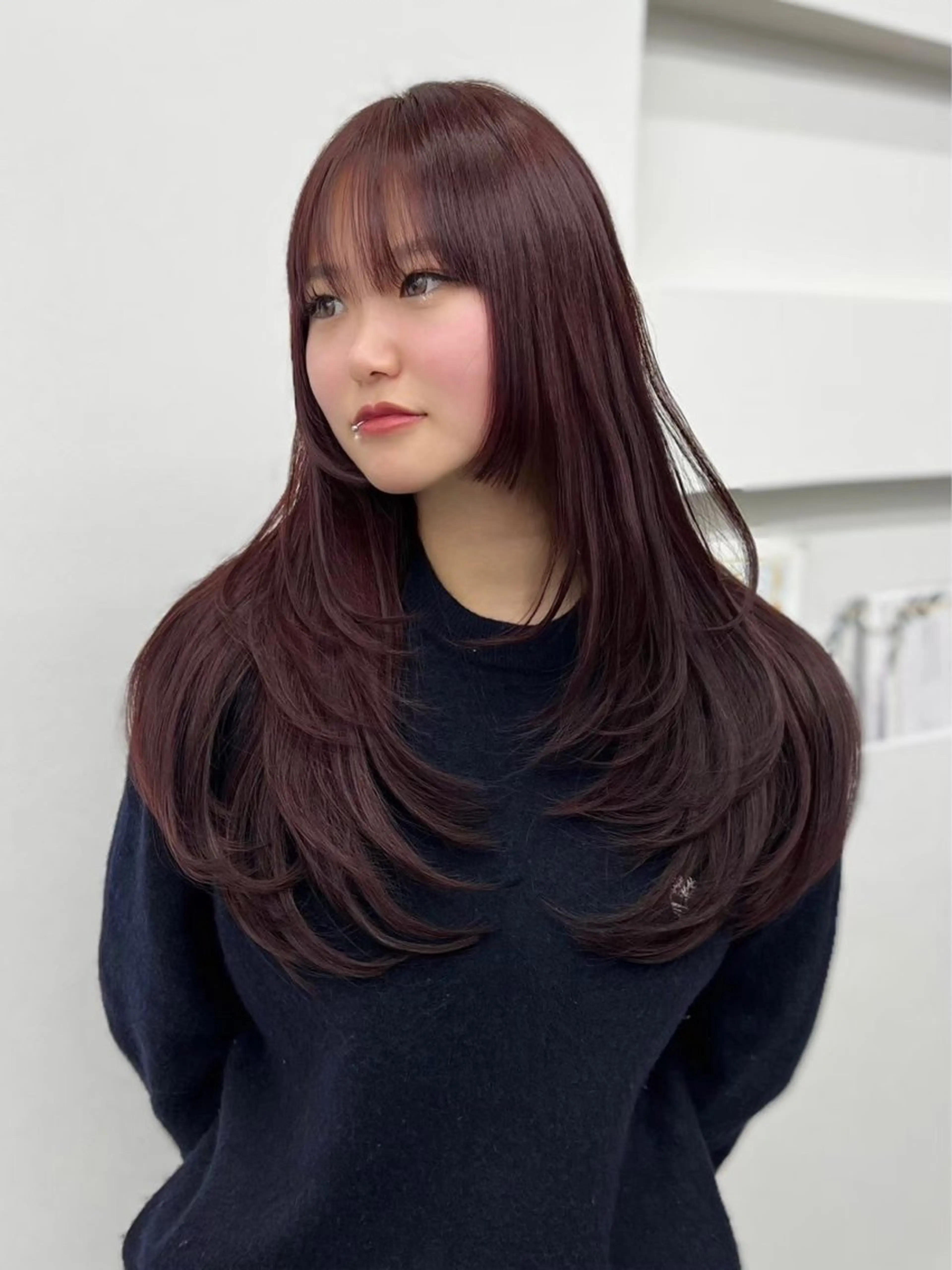 ロング カラー 🫧ナオ🫧 /韓国 ヘア/ マンツーマンのヘアスタイル