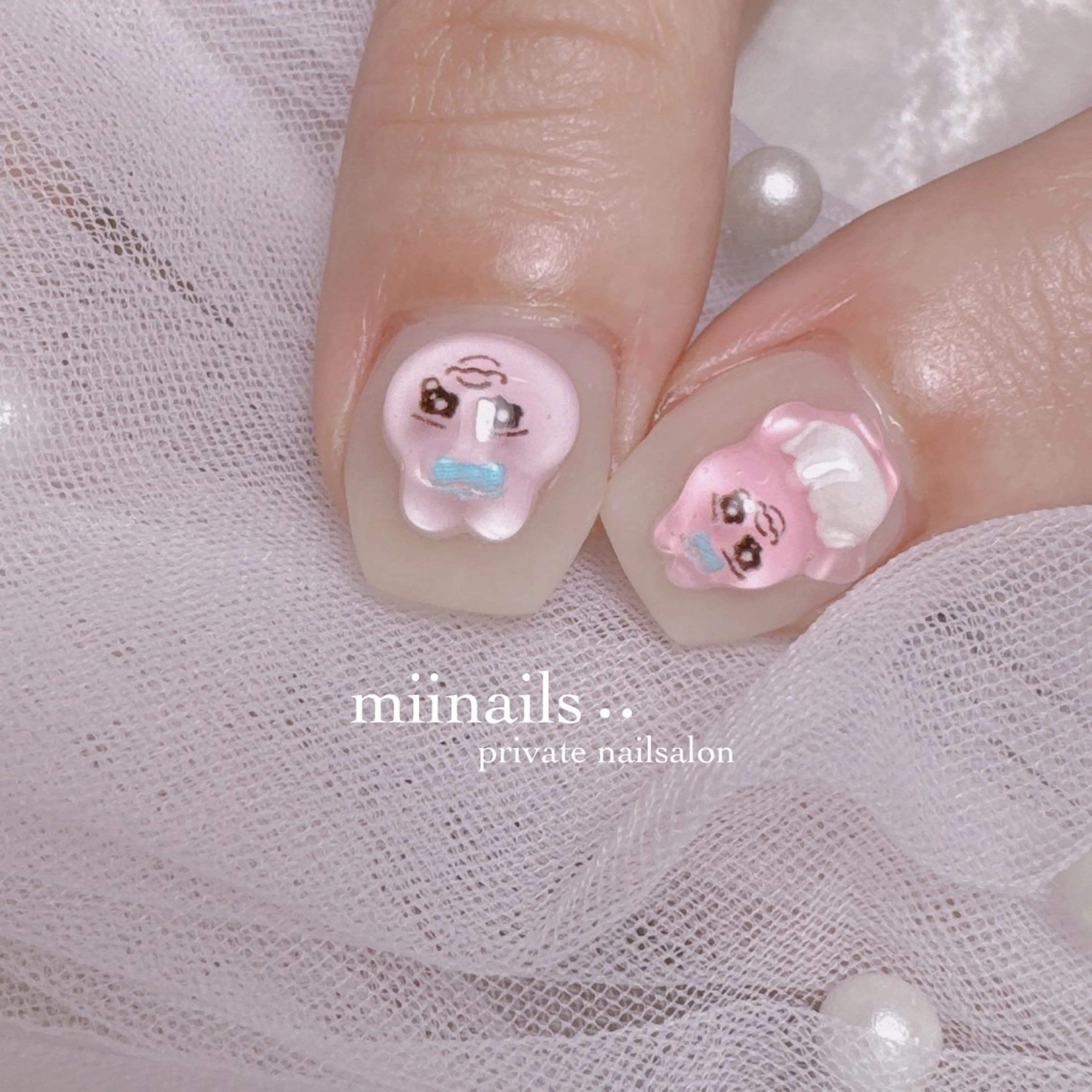 ネイル 韓国ネイル マグネットネイル ワンホンネイル ハンドネイル nailsalon miinailsのネイルデザイン