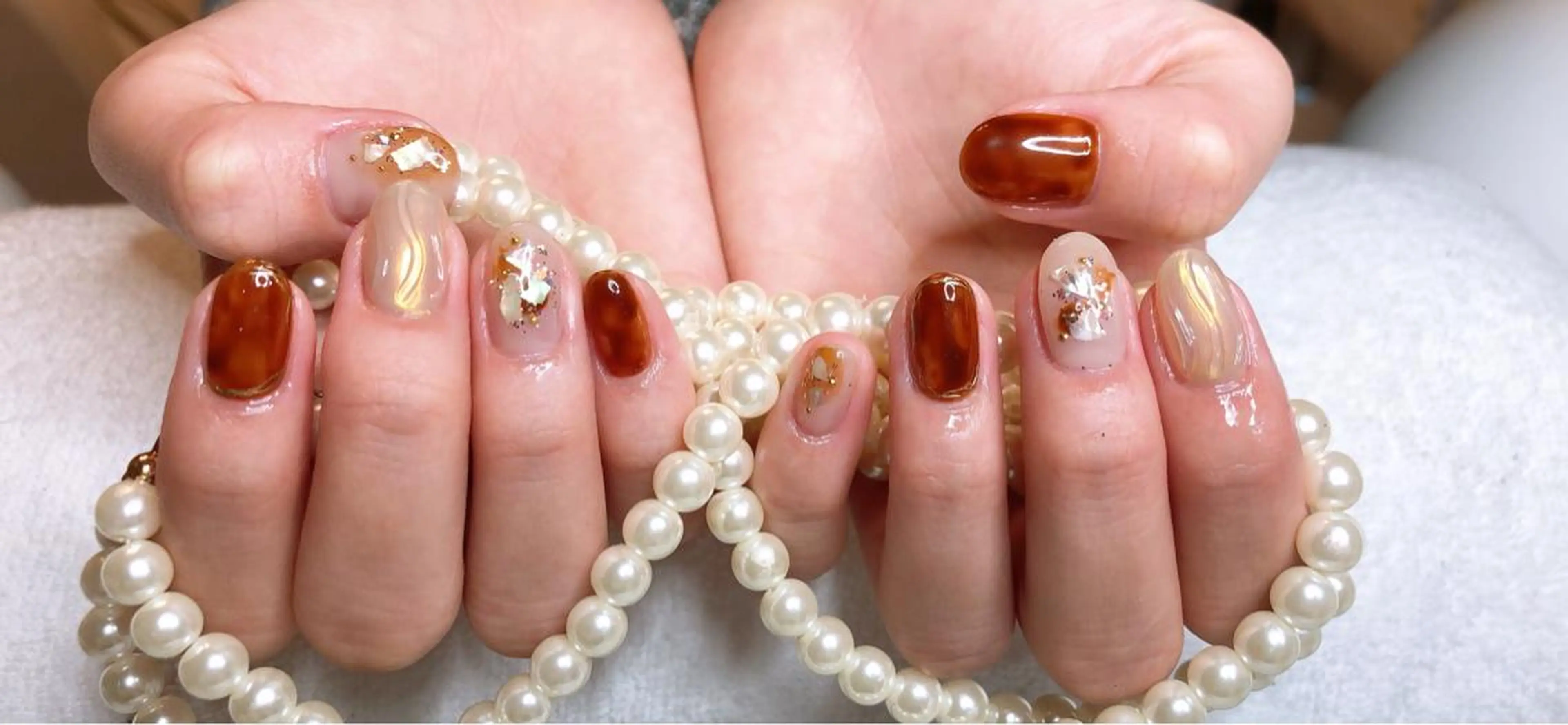 ショート ネイル 長さ出し専門 nynaのネイルデザイン