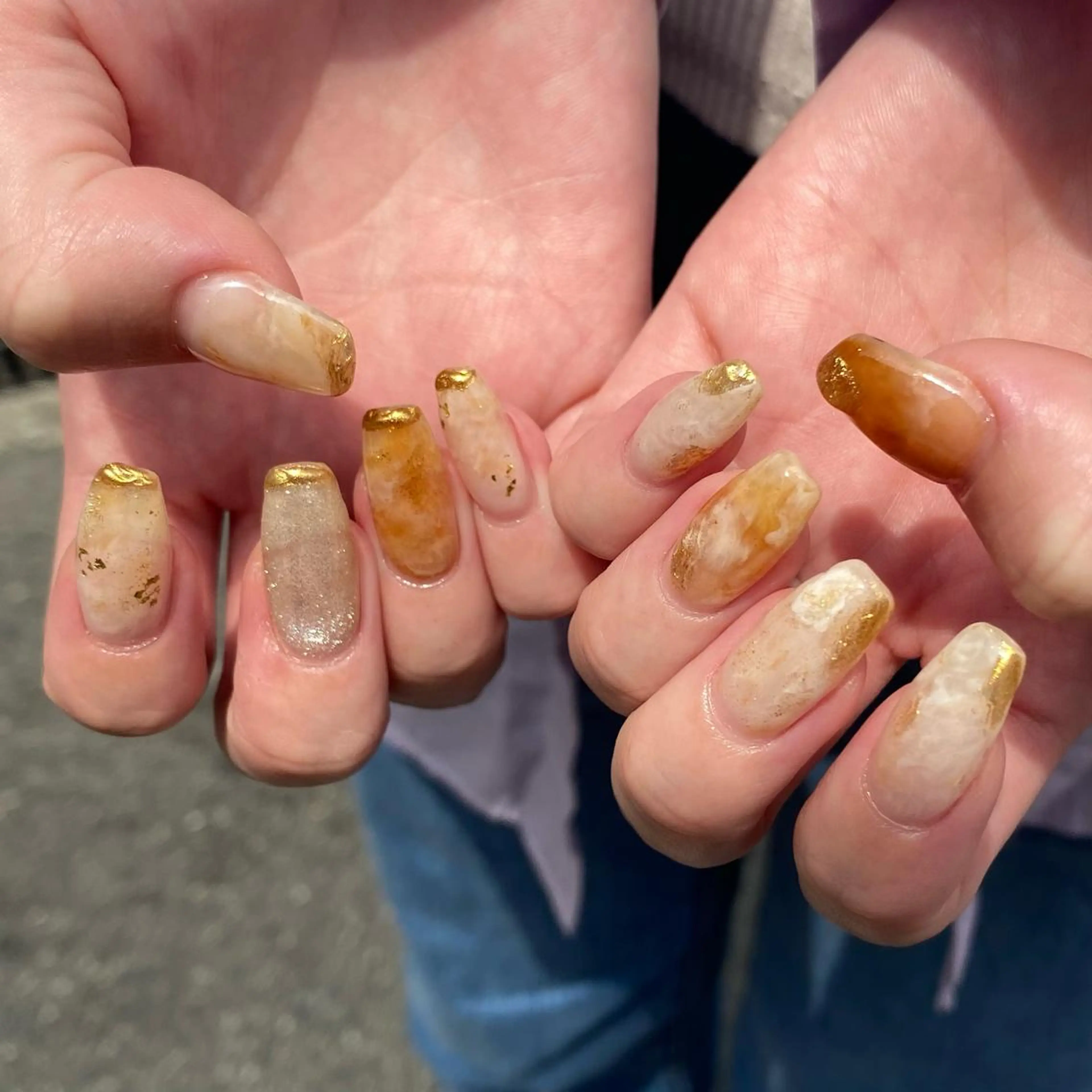 ネイル ラメ(グリッター) ニュアンスネイル daisy lash天王寺　池阪のマツエク・マツパデザイン