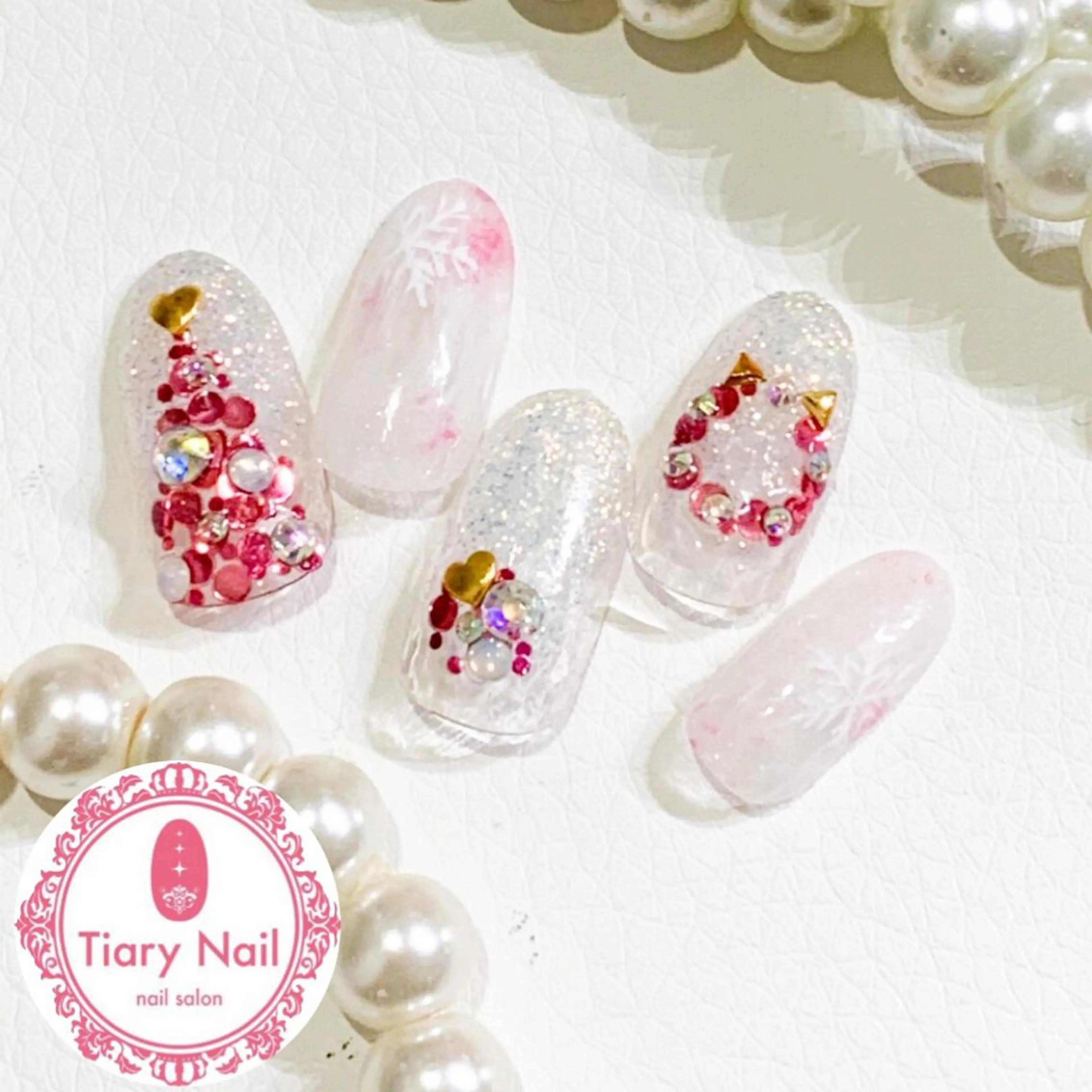 ネイル 桜ネイル 長さ出し スカルプネイル 💗🪽Tiary Nail🪽💗のネイルデザイン