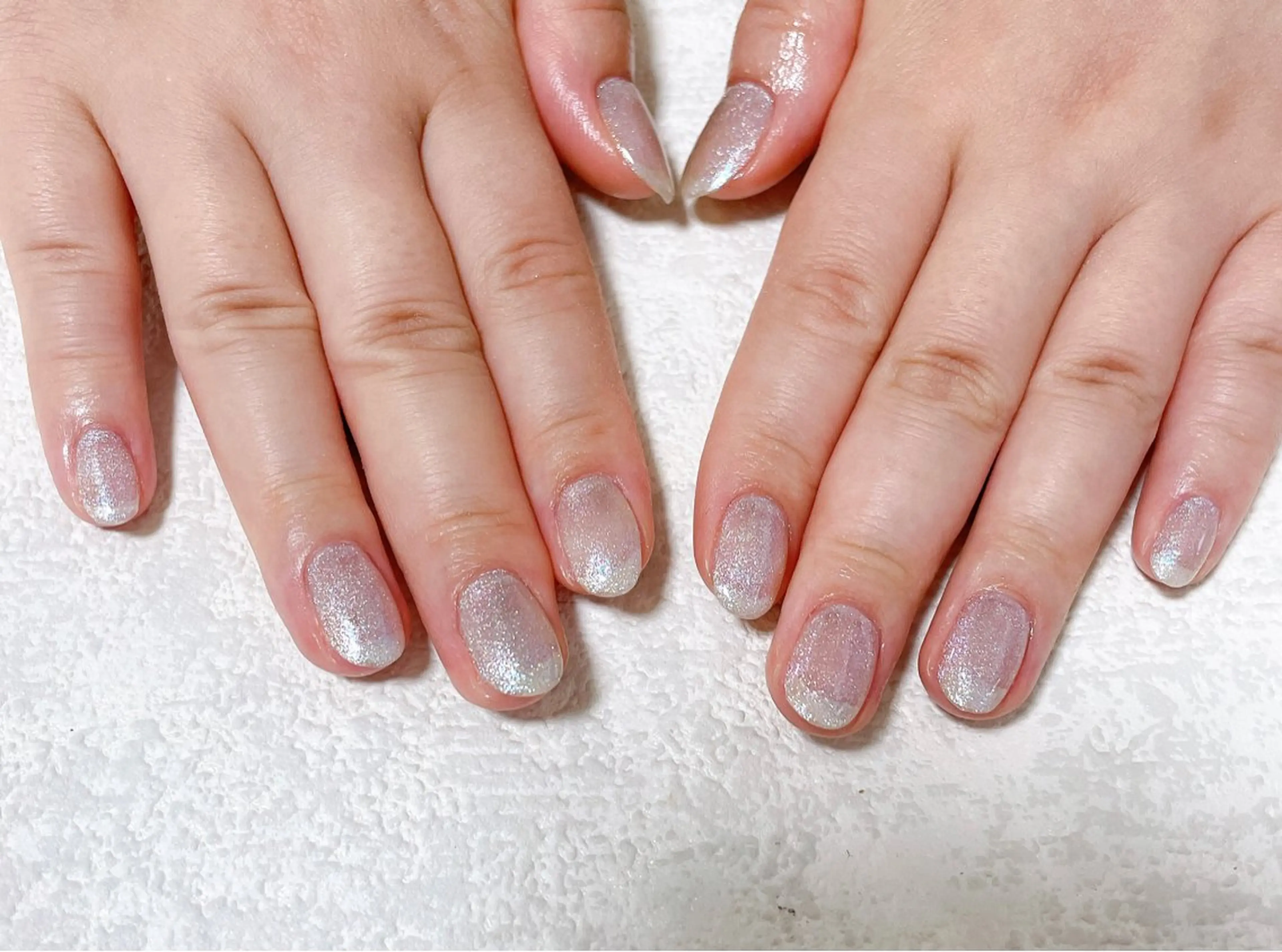 ネイル オーロラネイル フットネイル フレンチネイル ジェルネイル 韓国ネイル ハンドネイル Mogu nail 二子玉川のネイルデザイン