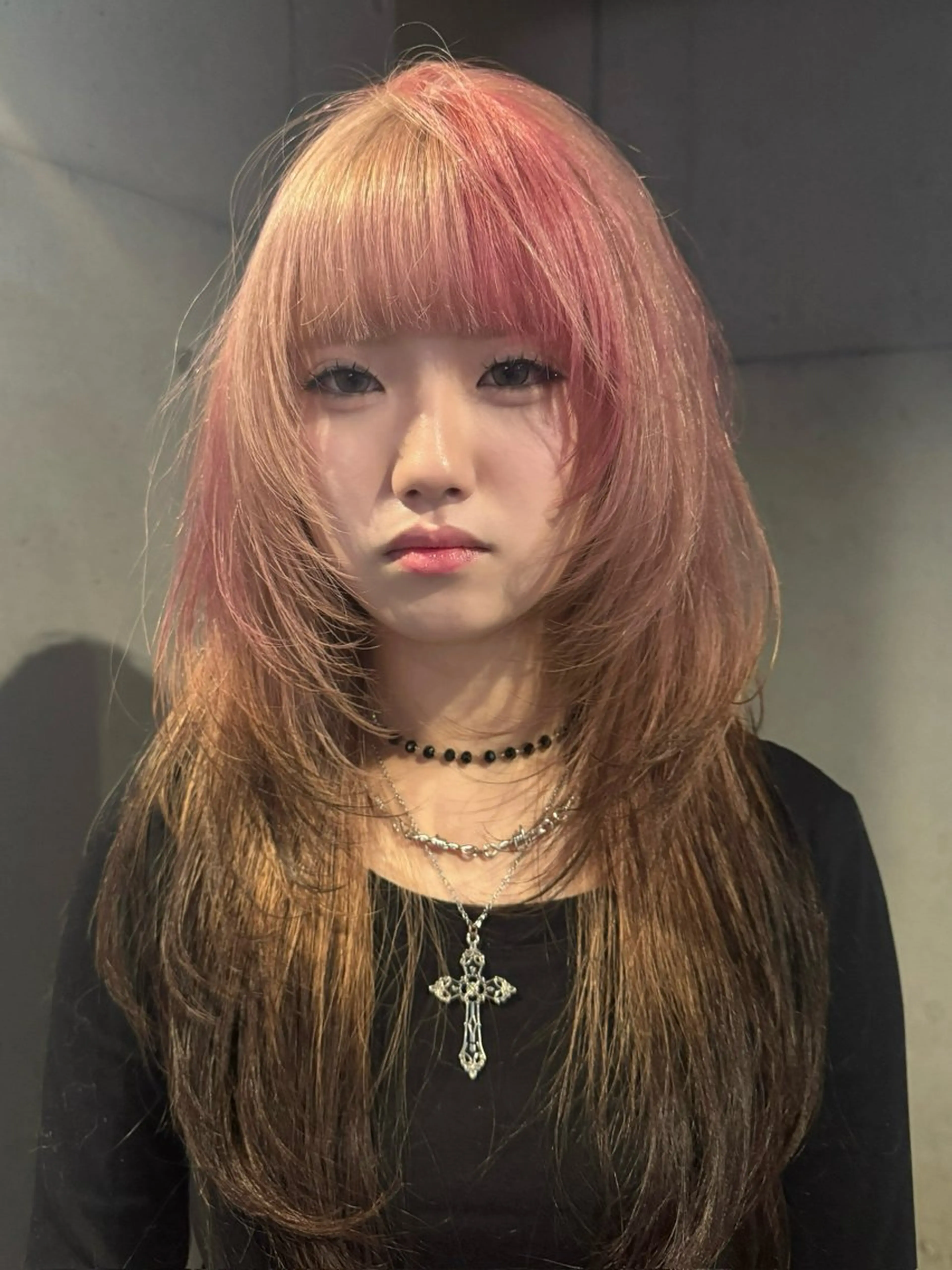 ロング カラー カット ヘアカラー だいち/ブリーチ/ レイヤーカットのヘアスタイル