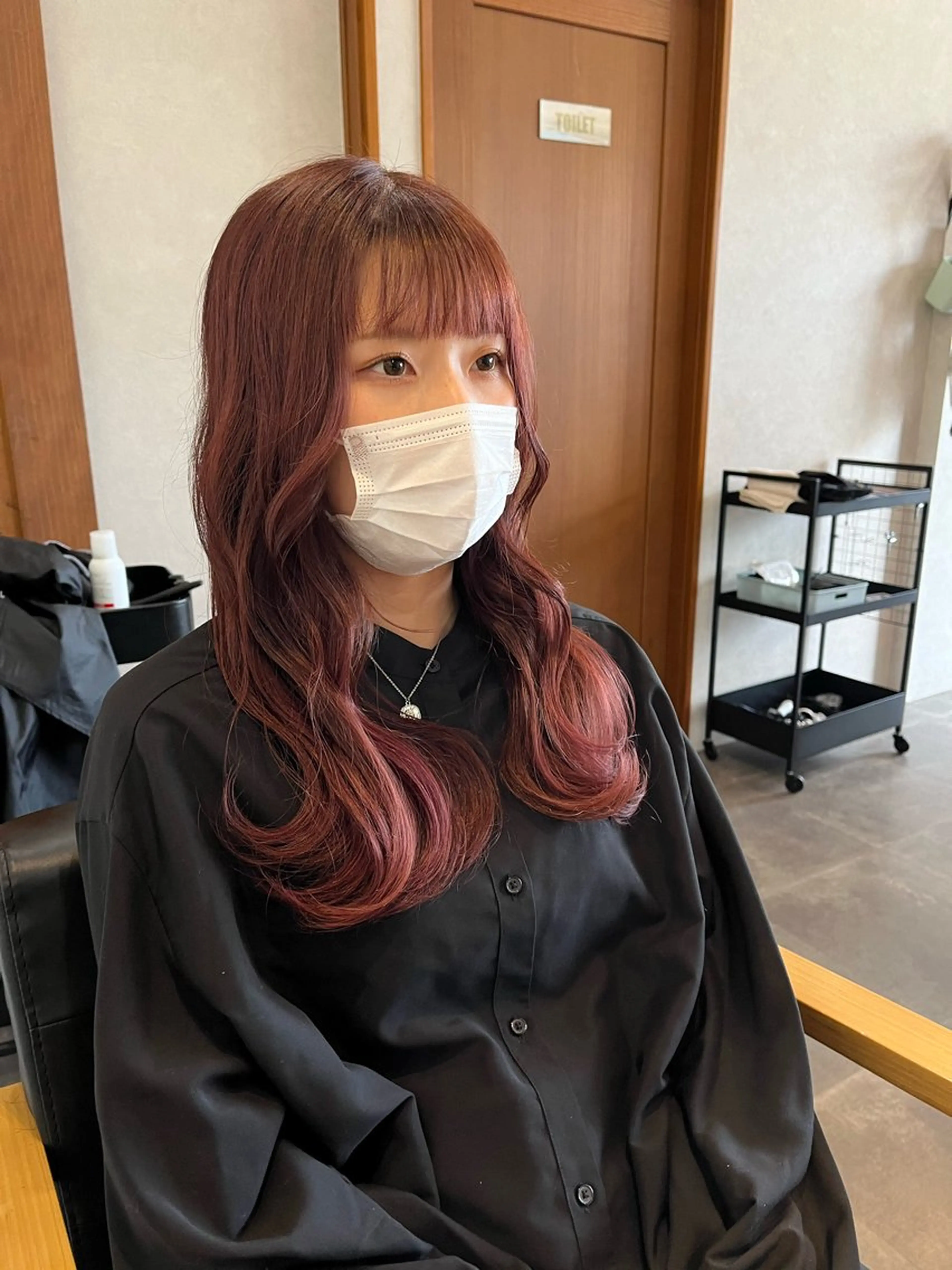 カラー ピンクカラー ヘアカラー トリートメント 東 大智のヘアスタイル