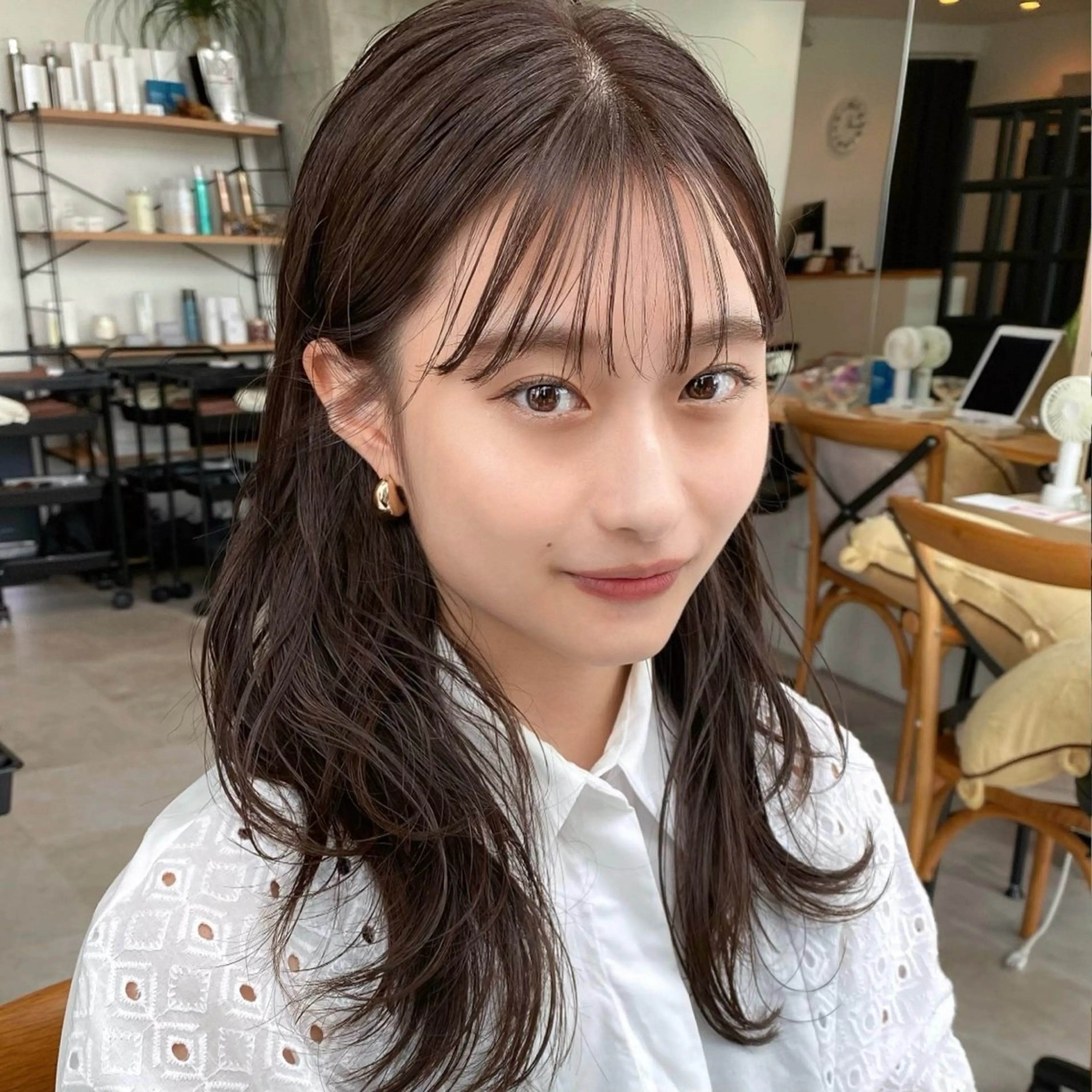 セミロング セミロングパーマ ハイライト 髪質改善 レイヤーカット また会いたくなる 美容師【KENTA】のヘアスタイル