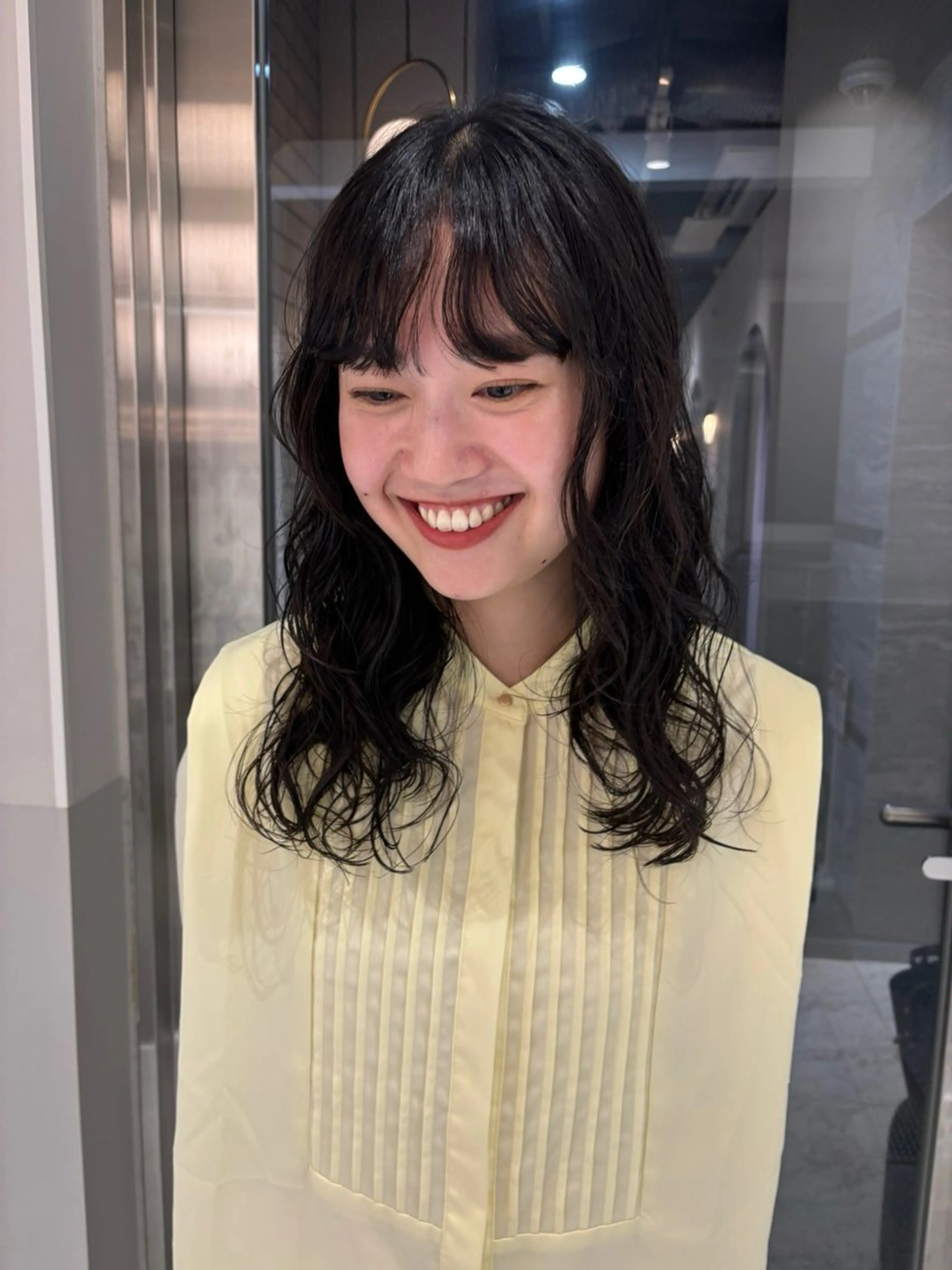 ロング パーマ カット パーマ satsuki 暖色・ブラウンカラーのヘアスタイル