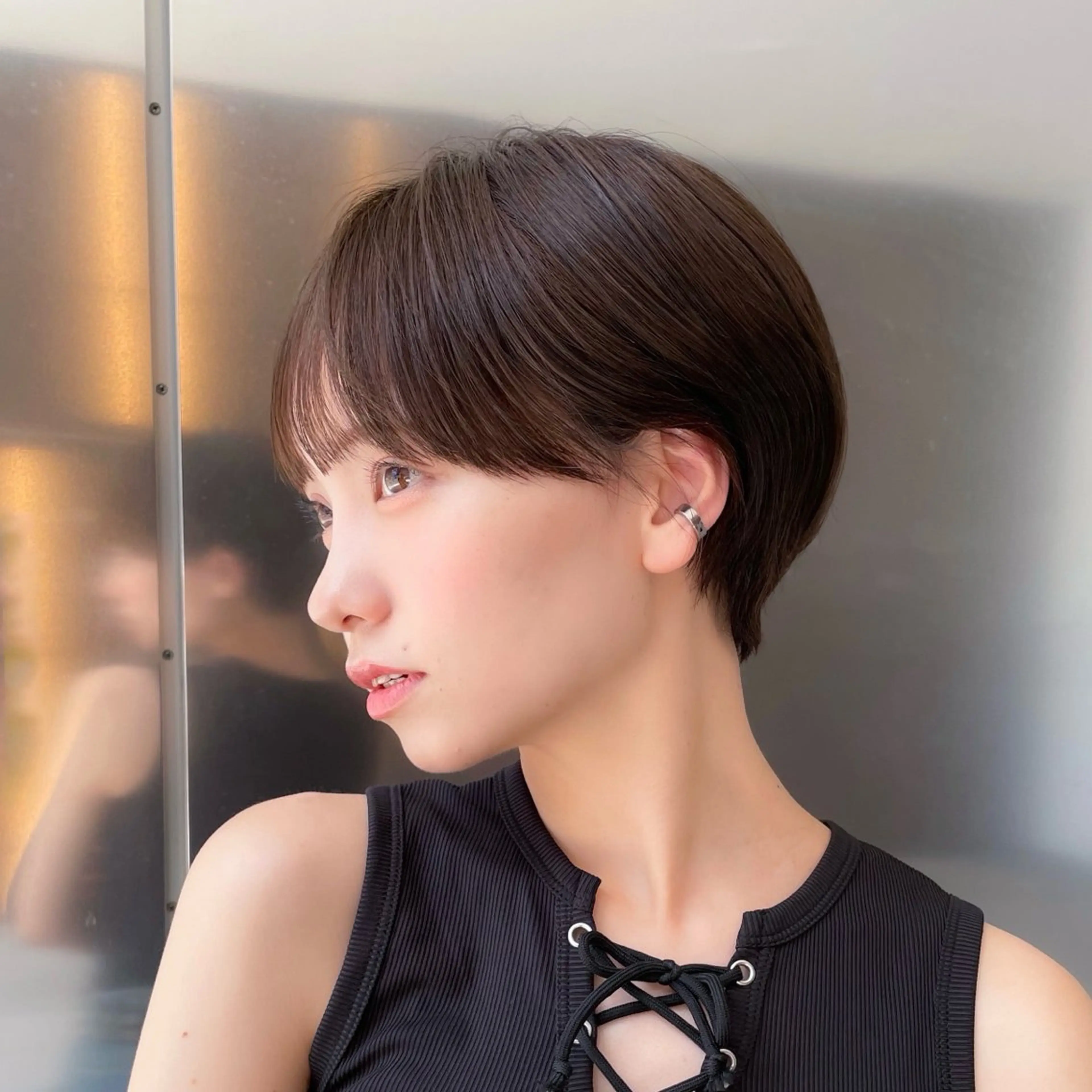 ショート 丸みショート 顔周りカット ショートヘア カット 田村 天のヘアスタイル