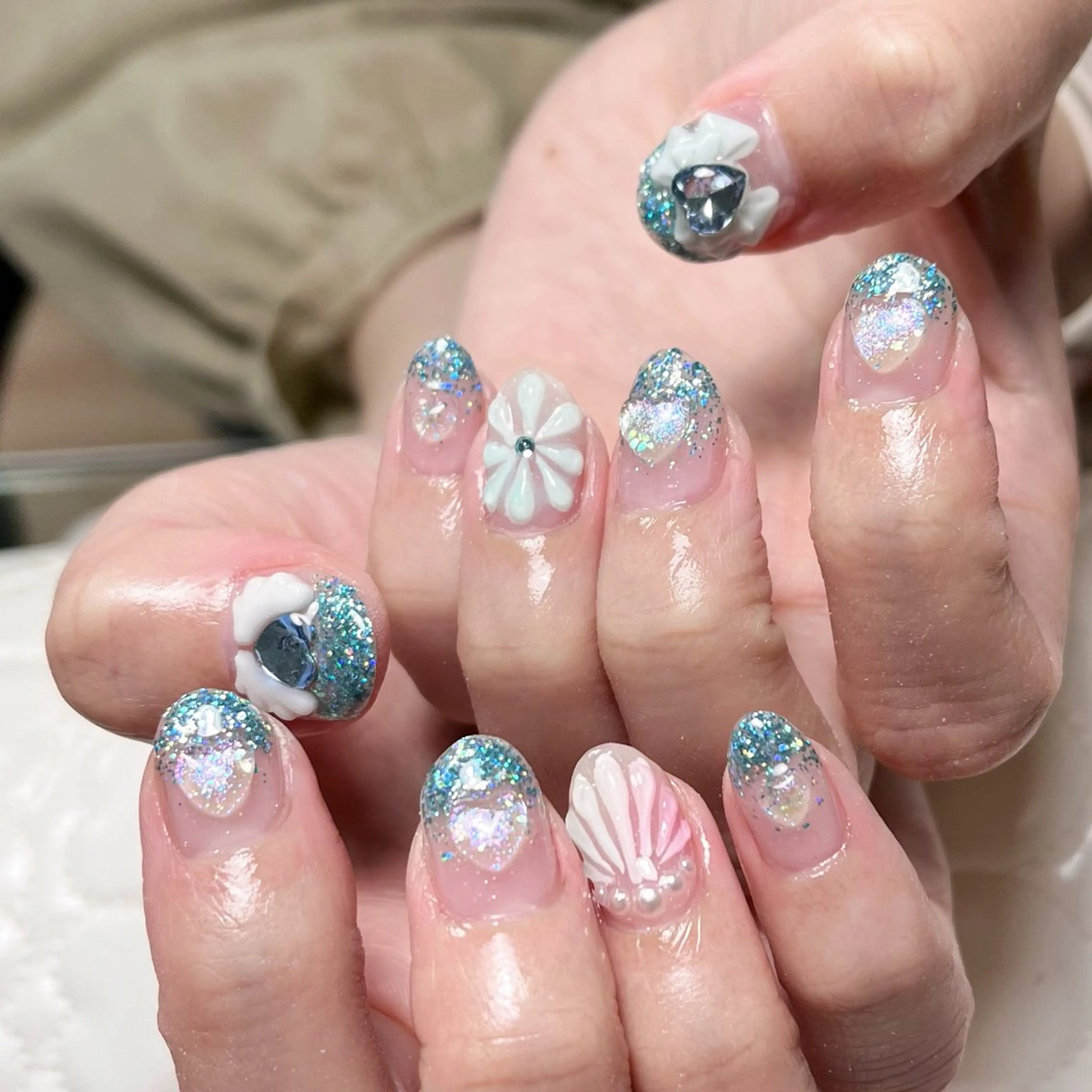 ネイル キラキラネイル 夏ネイル Twinkle Nail Kuboのネイルデザイン