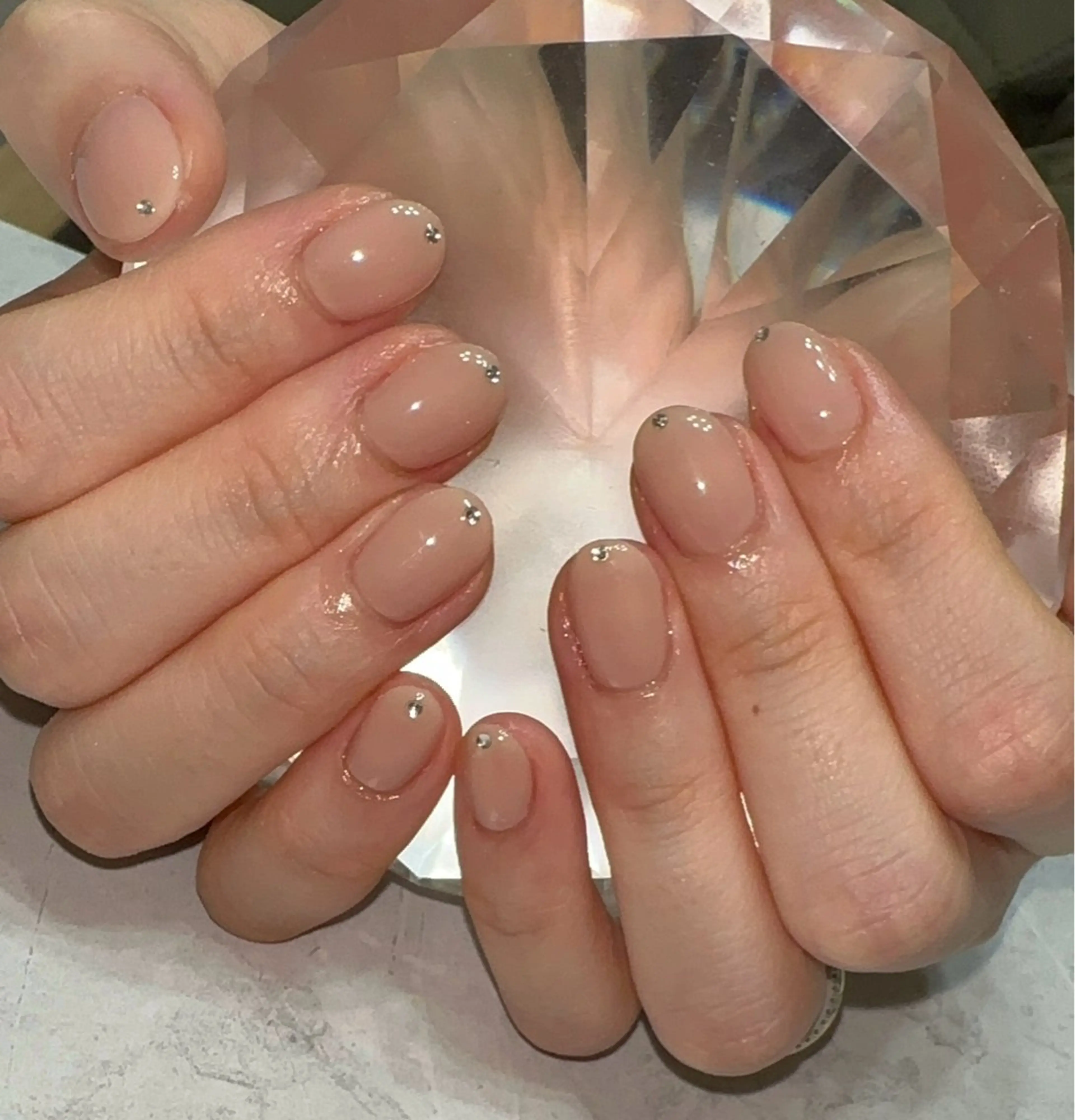 ネイル ストーンネイル ハンドネイル Nailsalon Clairのネイルデザイン