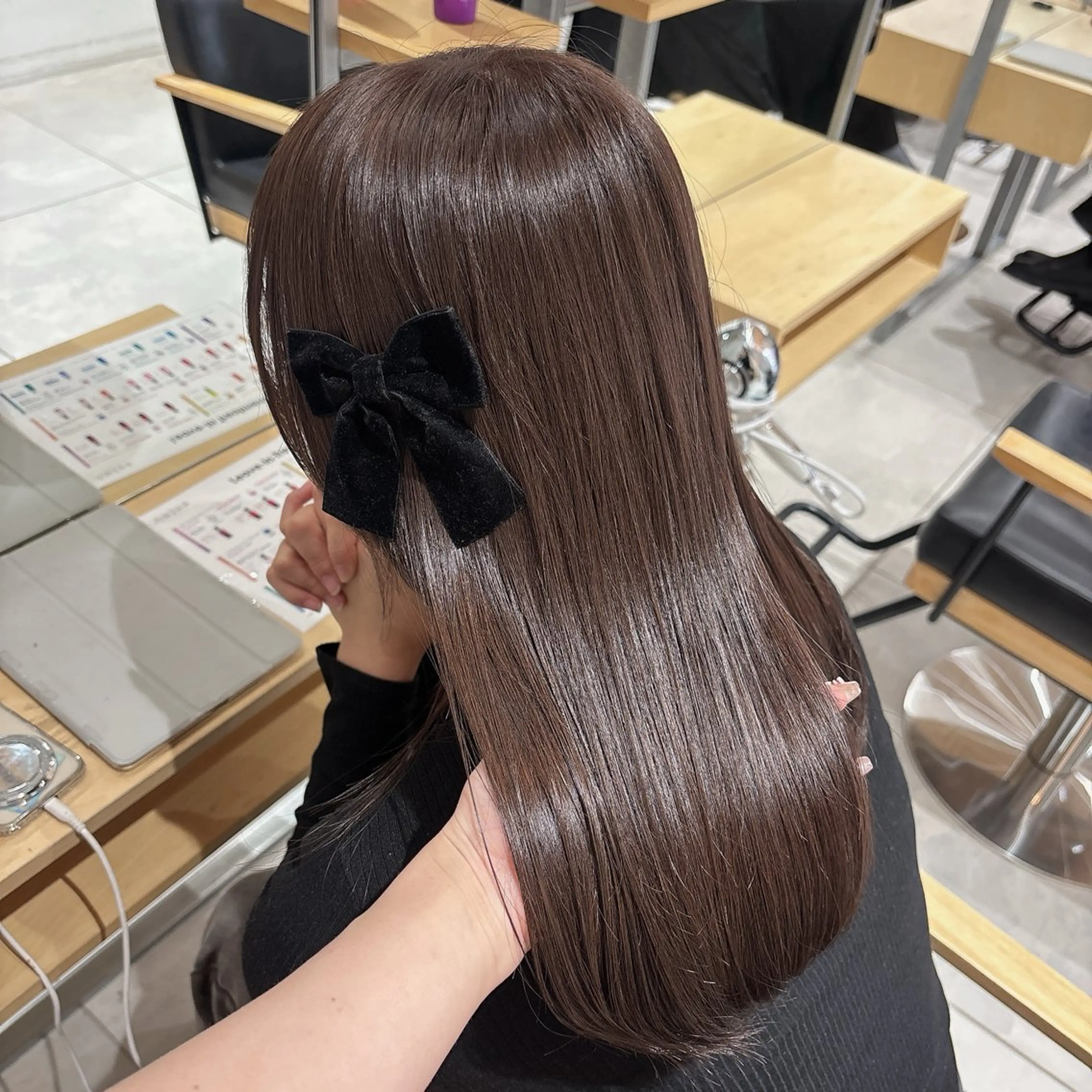 セミロング ヘアカラー ゆるふわ透明感カラー 🎀ほの/表参道のヘアスタイル