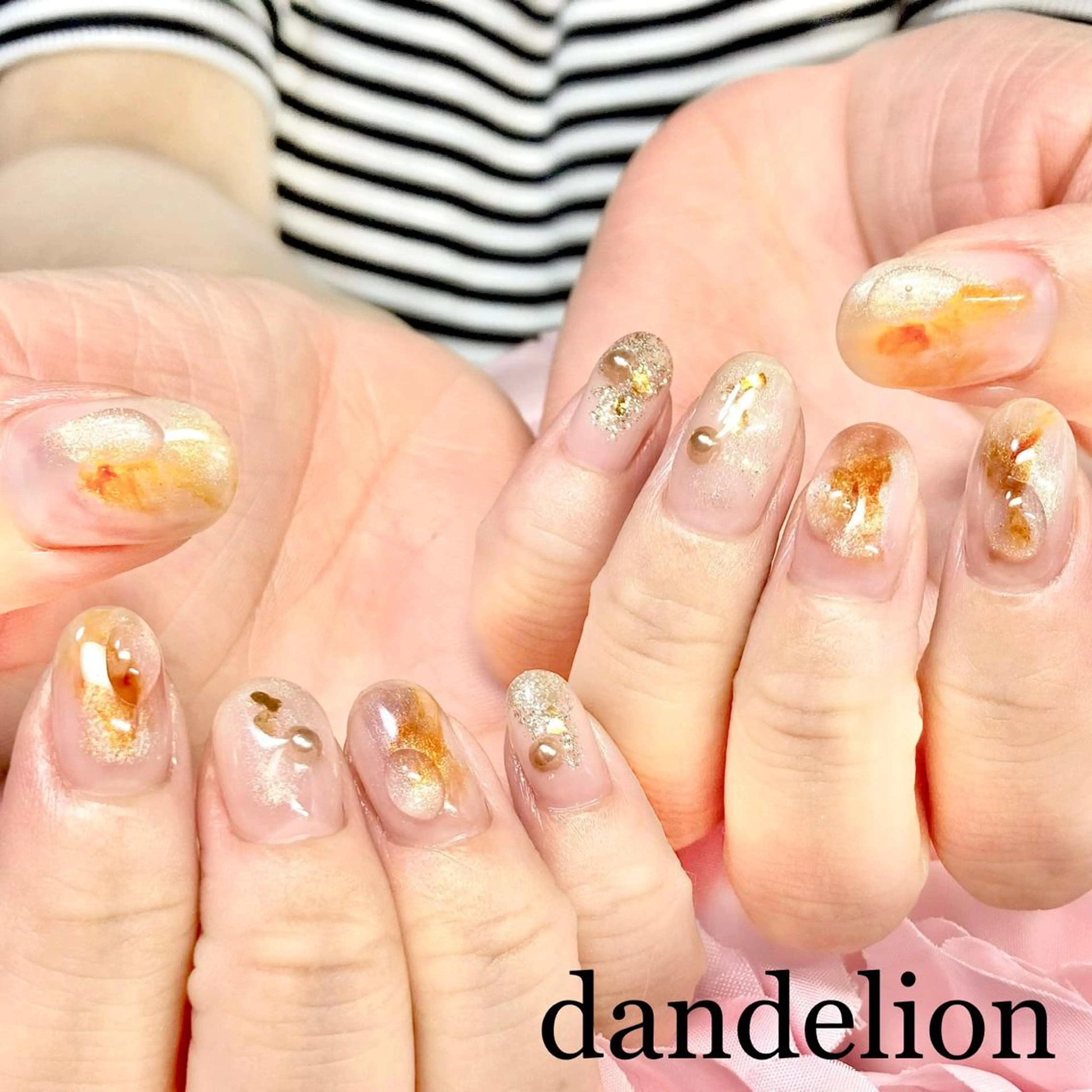 ネイル ハンドネイル ハンドケア dandelion ダンデライオンのネイルデザイン