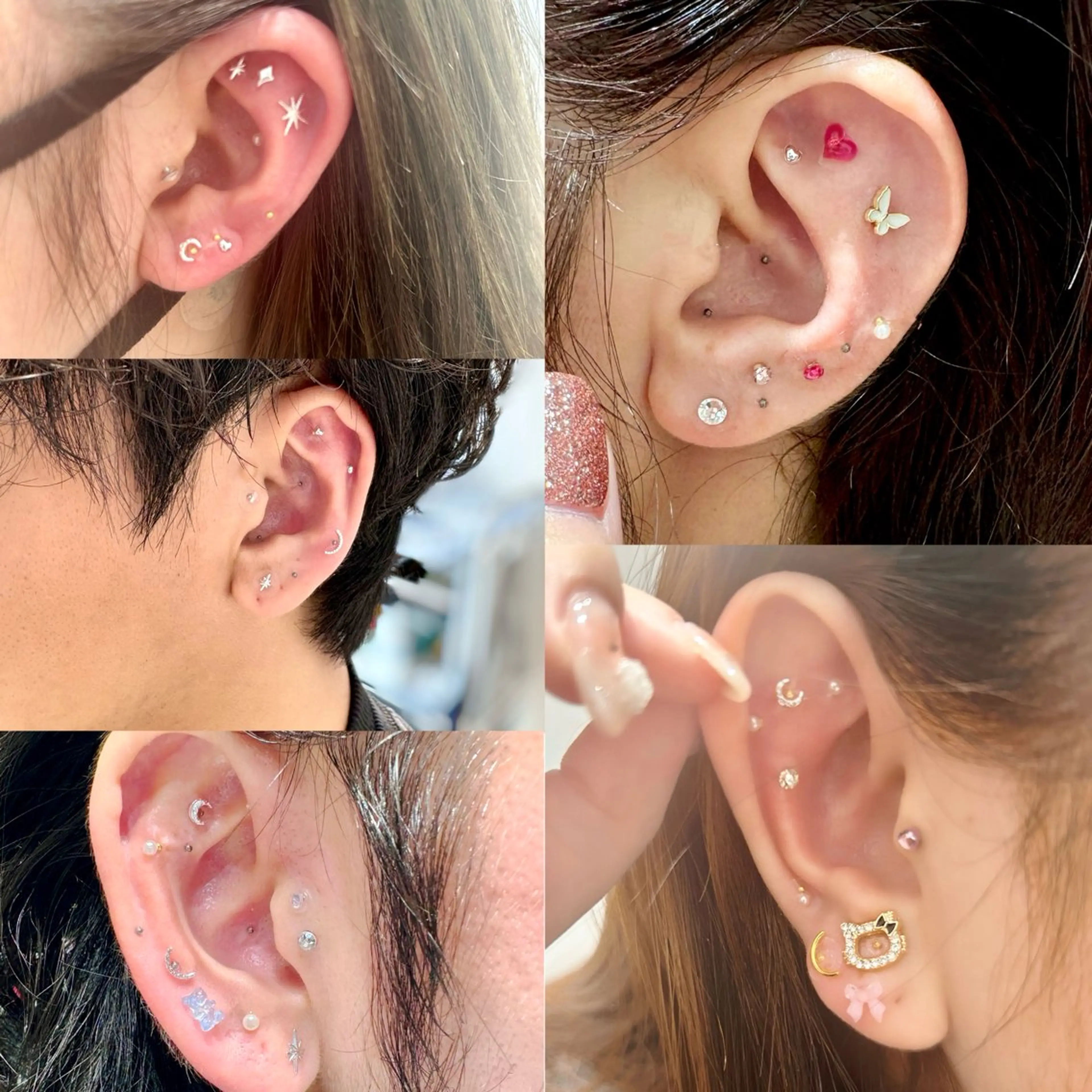 【男女OK👫】パーツ付け放題耳つぼジュエリー💎‎꙳⟡お洒落に健康を気遣いたい方や推し活にも♥実はメンズにも大人気❣️の写真