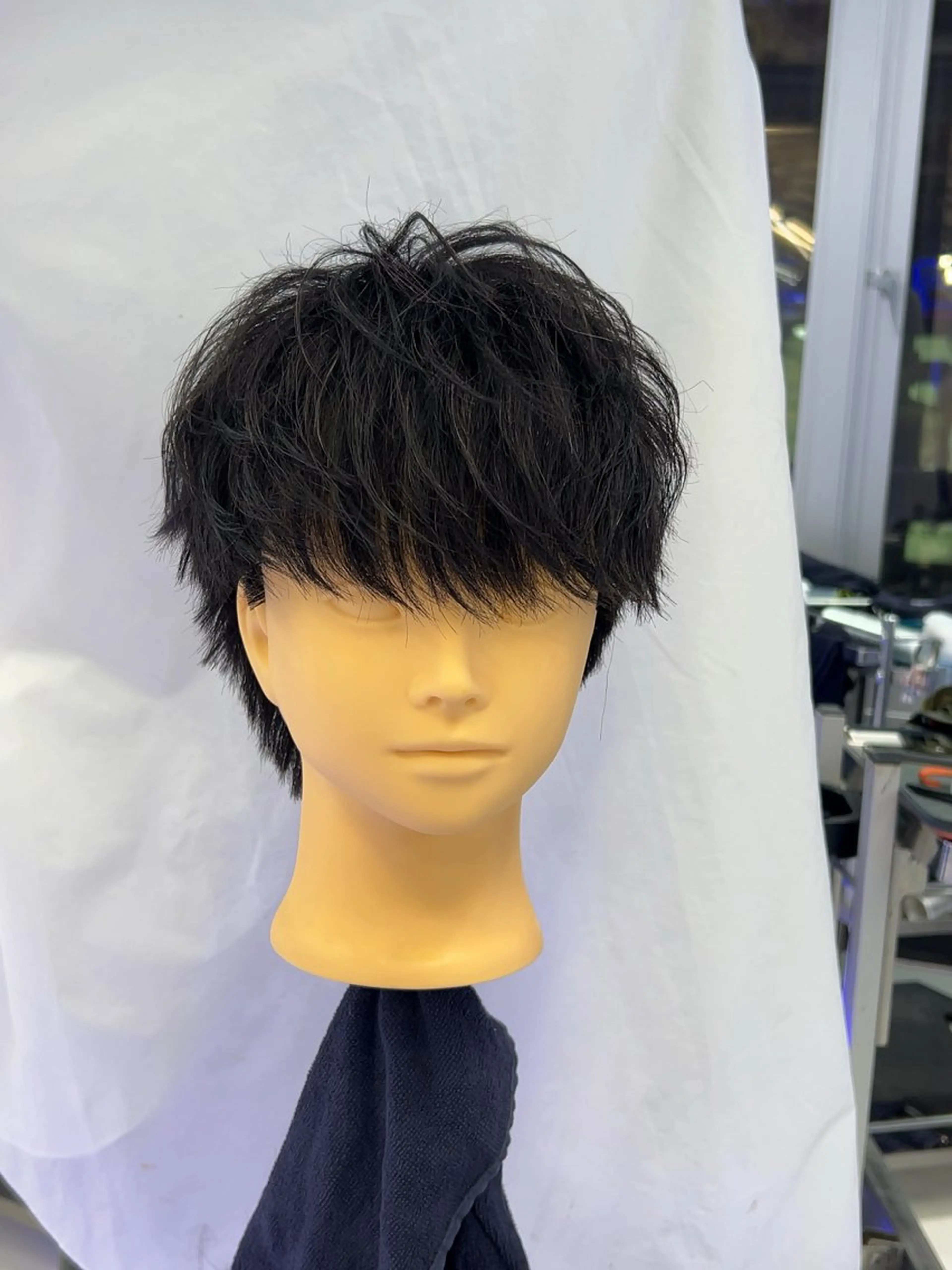 ショート ヘアセット メンズ縮毛/ 流れる縮毛矯正石井のヘアスタイル