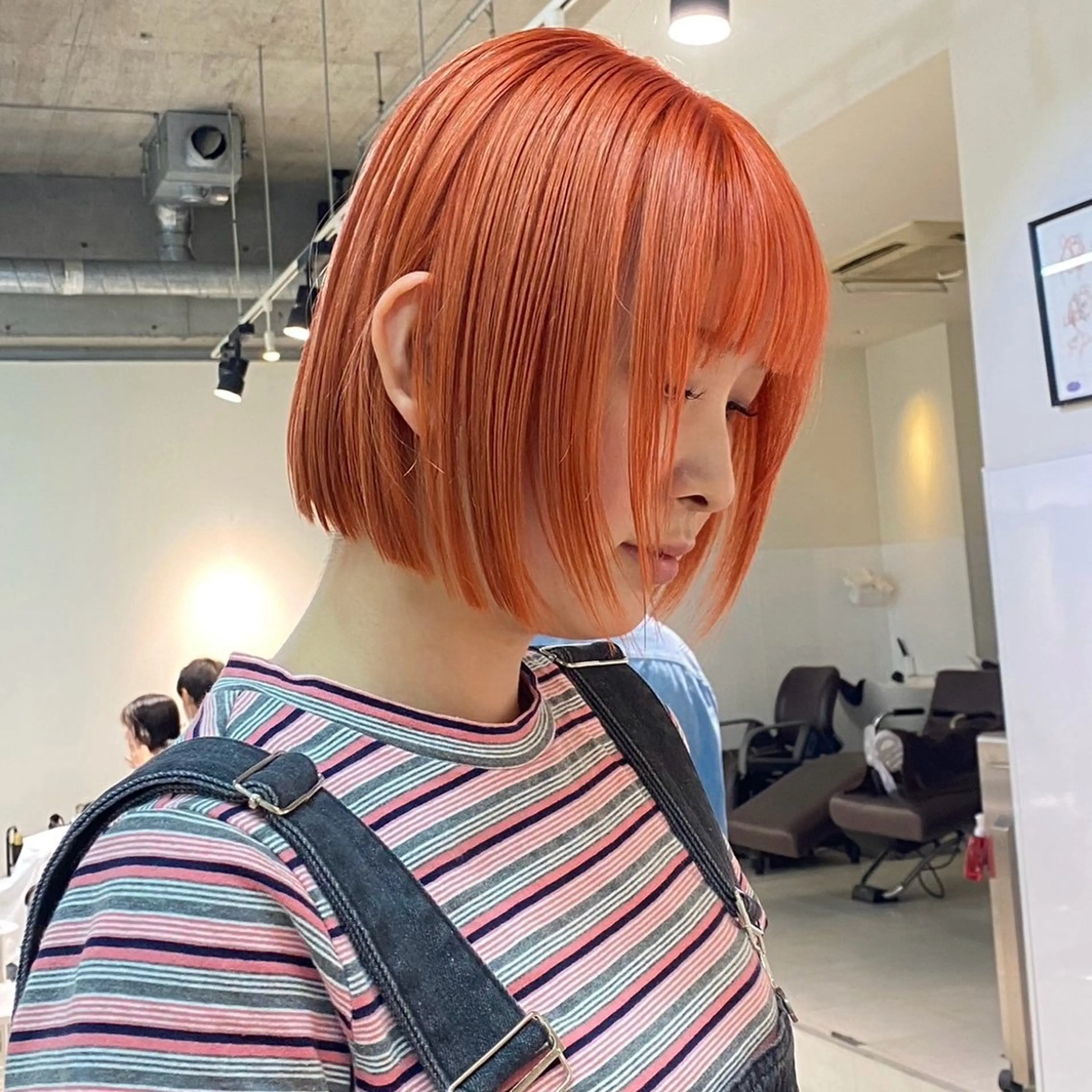 ショート カラー フェザーパーマ🌙 毛流れ yuzukiのヘアスタイル