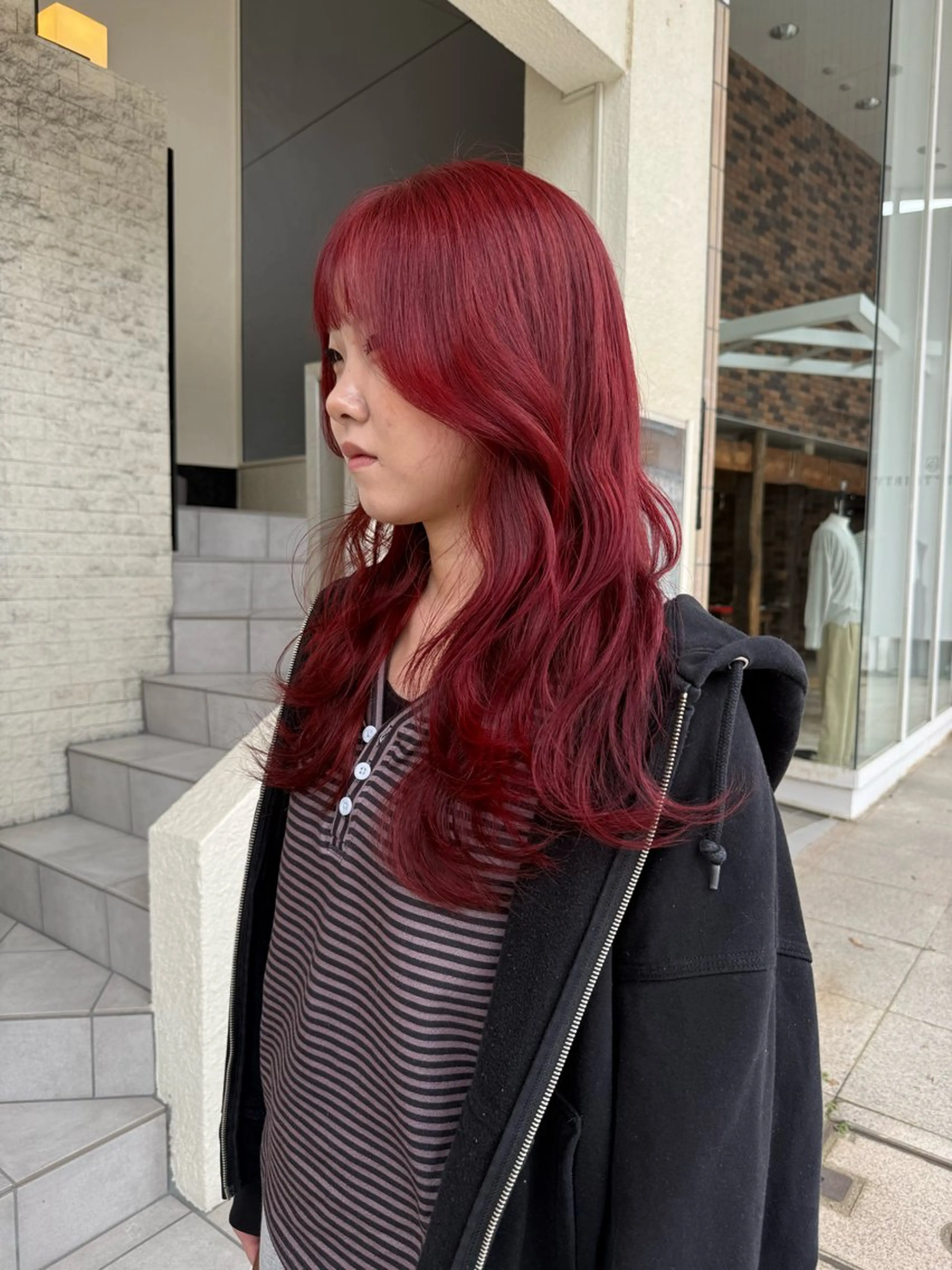 セミロング カラー カット ヘアカラー トリートメント 伶風/ボブ/ ハッシュカットのヘアスタイル