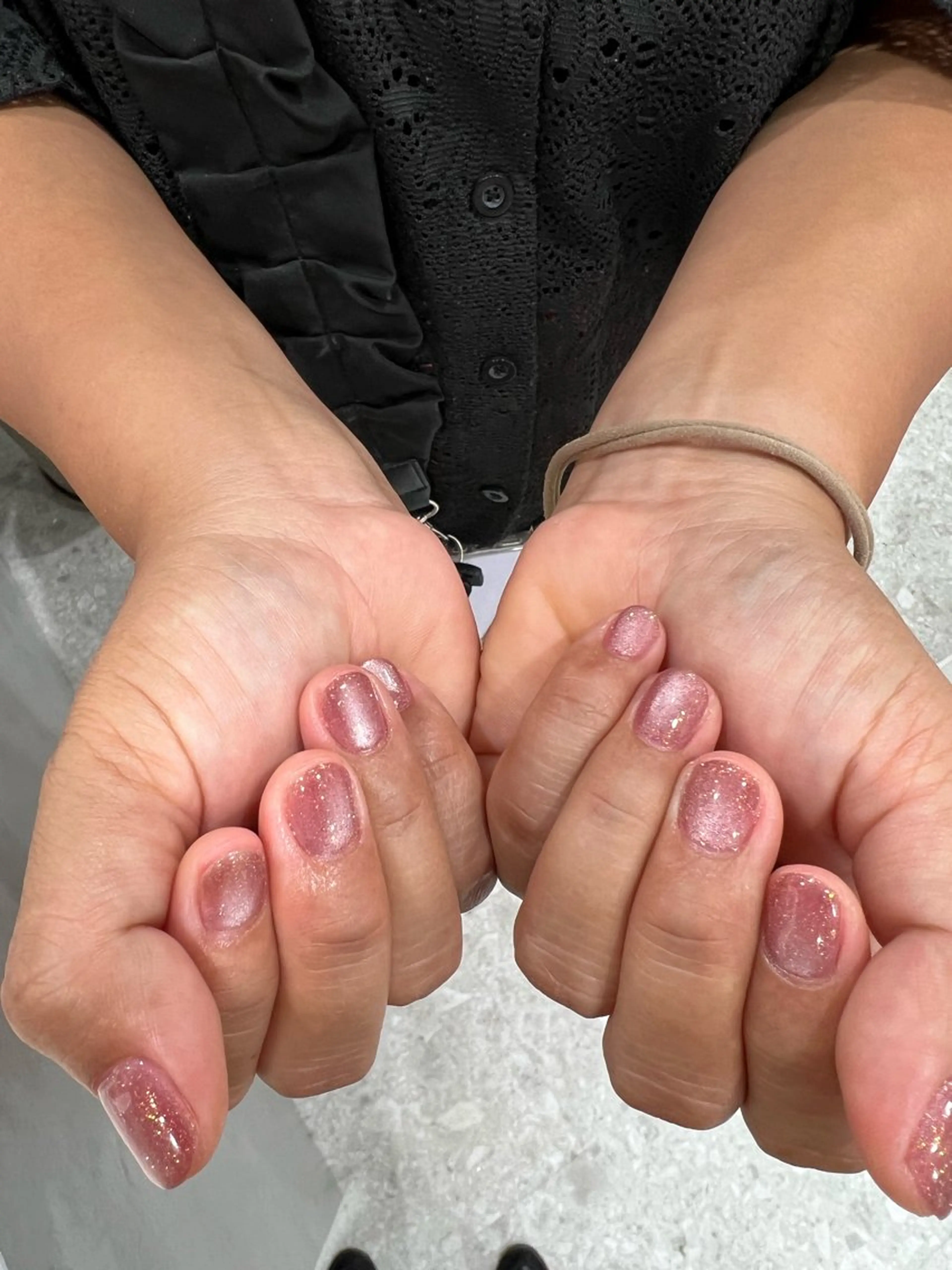 ネイル マグネットネイル マグネットワンカラー ワンカラーネイル ピンク J.O.NAILS所属・📍銀座 💅🏼yuriのネイルデザイン