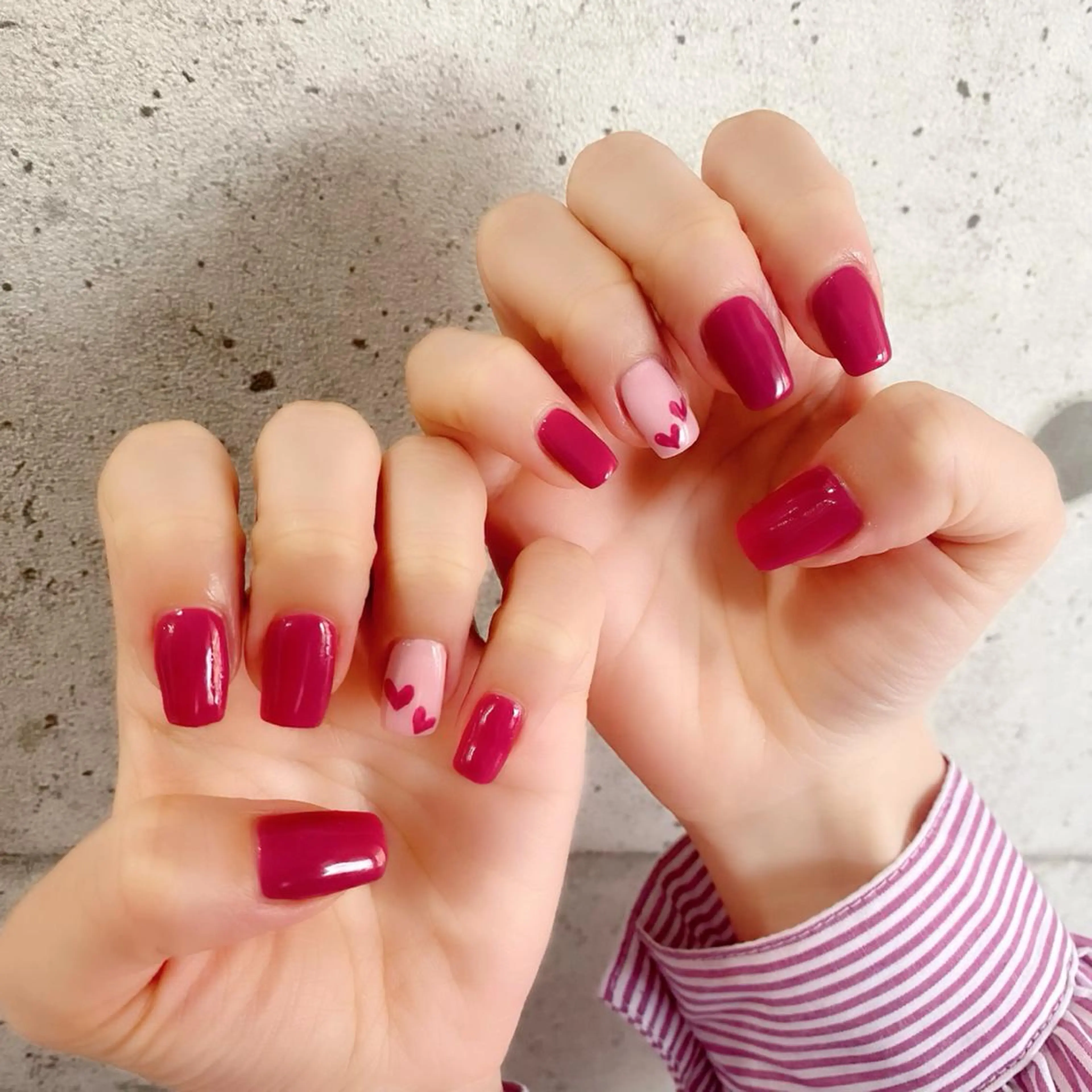 セミロング カラー パーマ ヘアアレンジ メンズ キッズ ネイル マツエク・マツパ アイブロウ ピンクカラー 眉カラー カラーマツエク 入学式 アートネイル ハンドネイル Salon Ｋのネイルデザイン