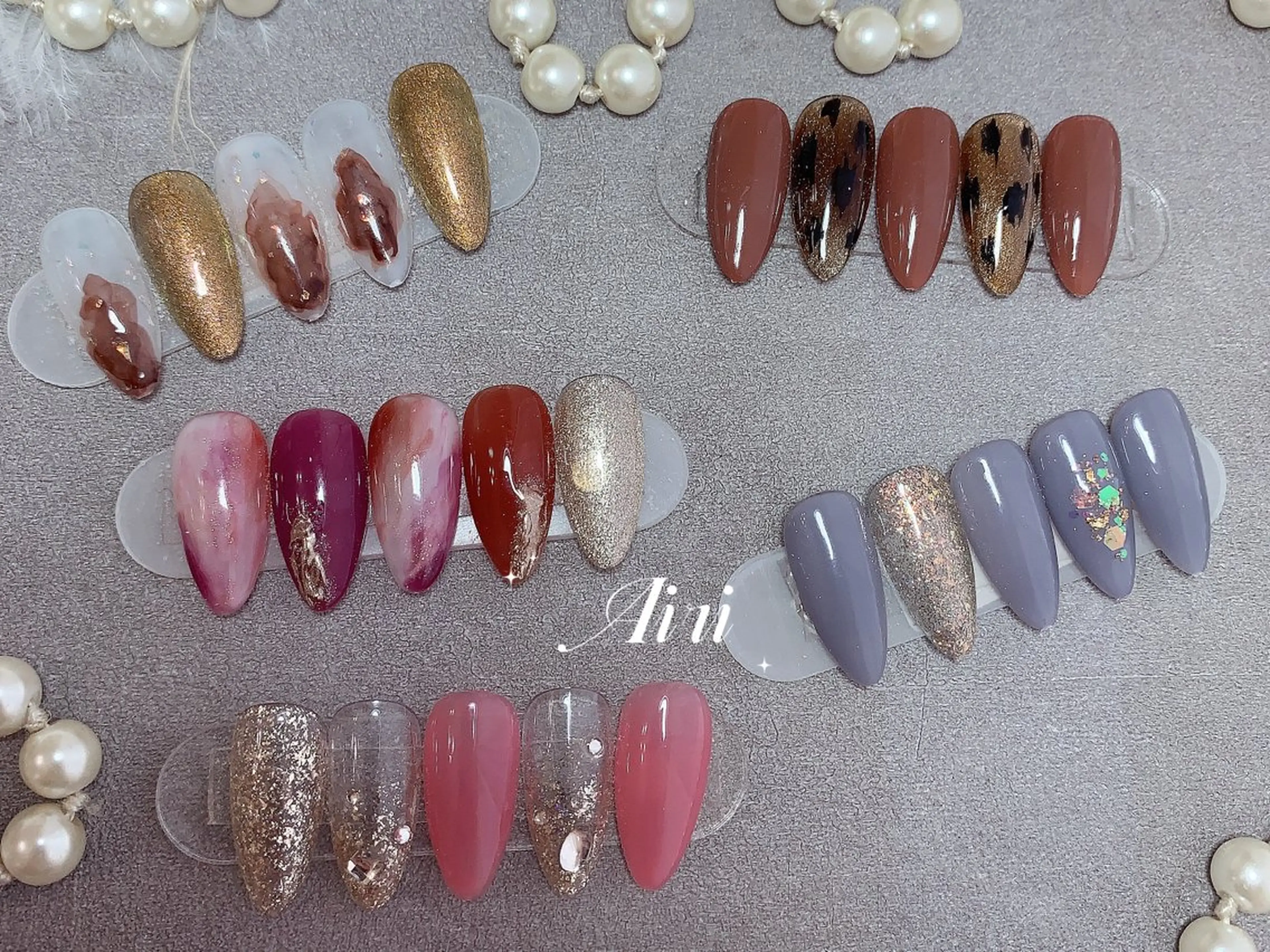 ネイル ハンドネイル ネイルサロンAiri 長さ出し·シンプルのネイルデザイン