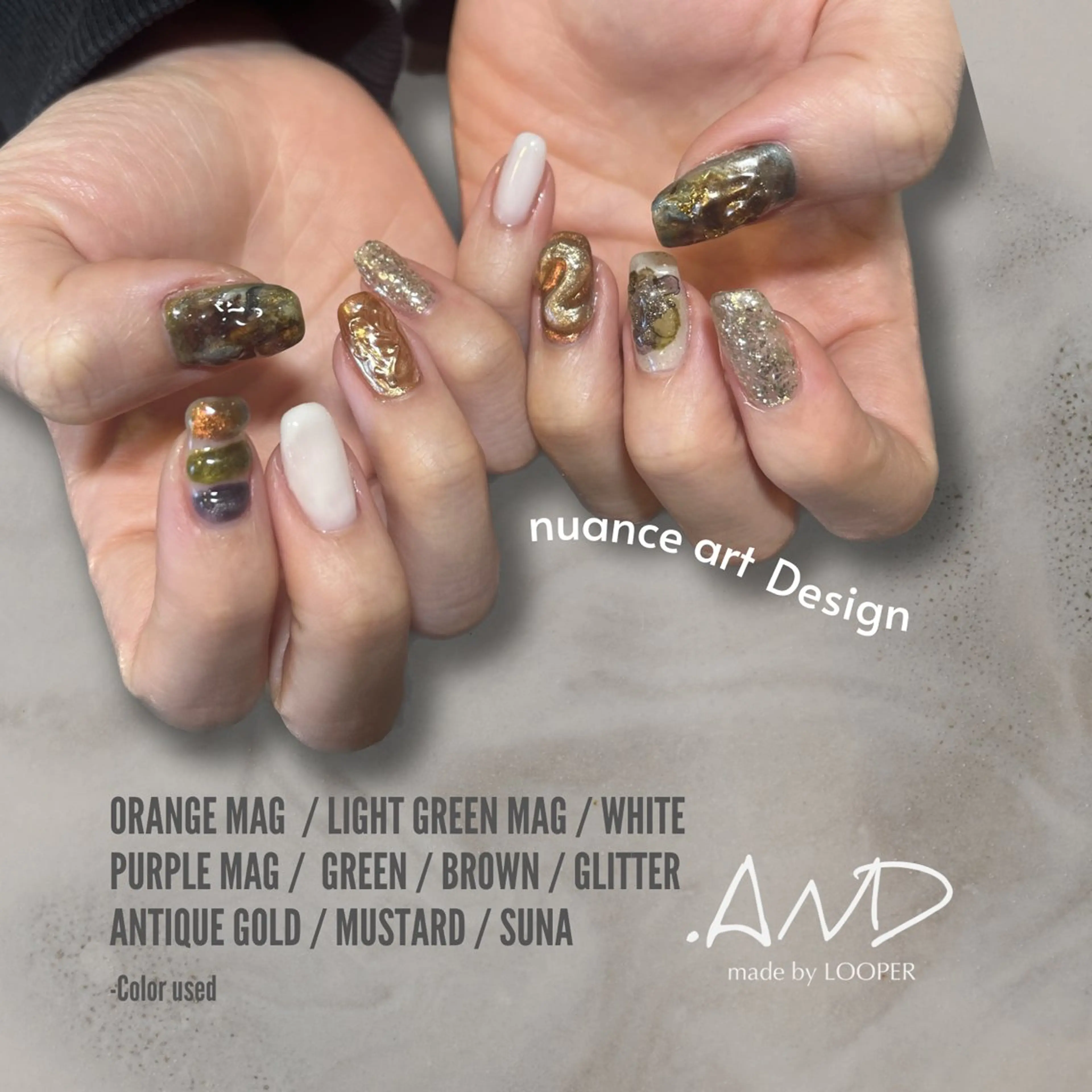 ネイル アートネイル ニュアンスネイル LOOPER所属・mzh ...のネイルデザイン