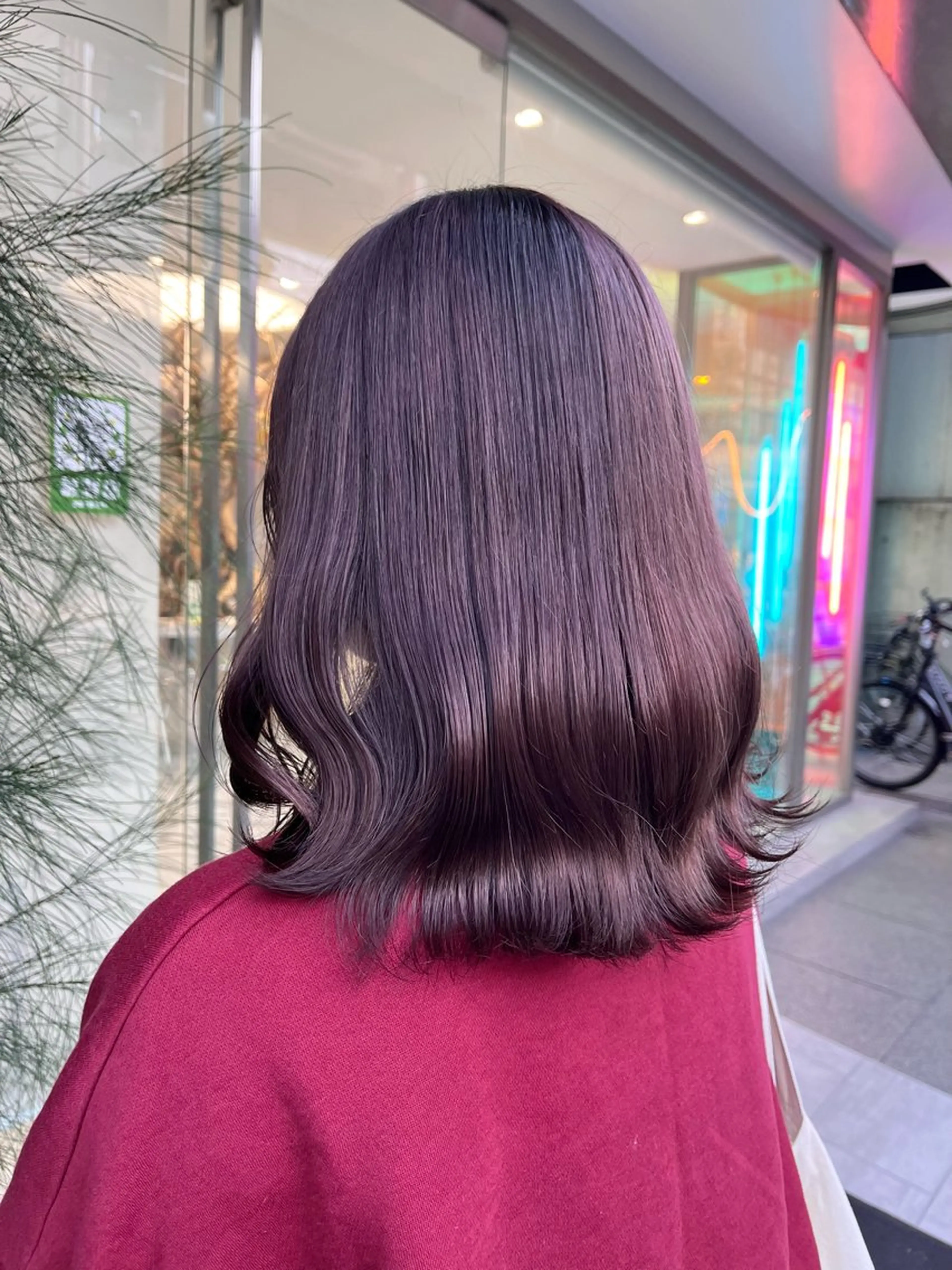 ミディアム カラー ヘアカラー mai🤍縮毛酸性ス トレート/アイリストのヘアスタイル