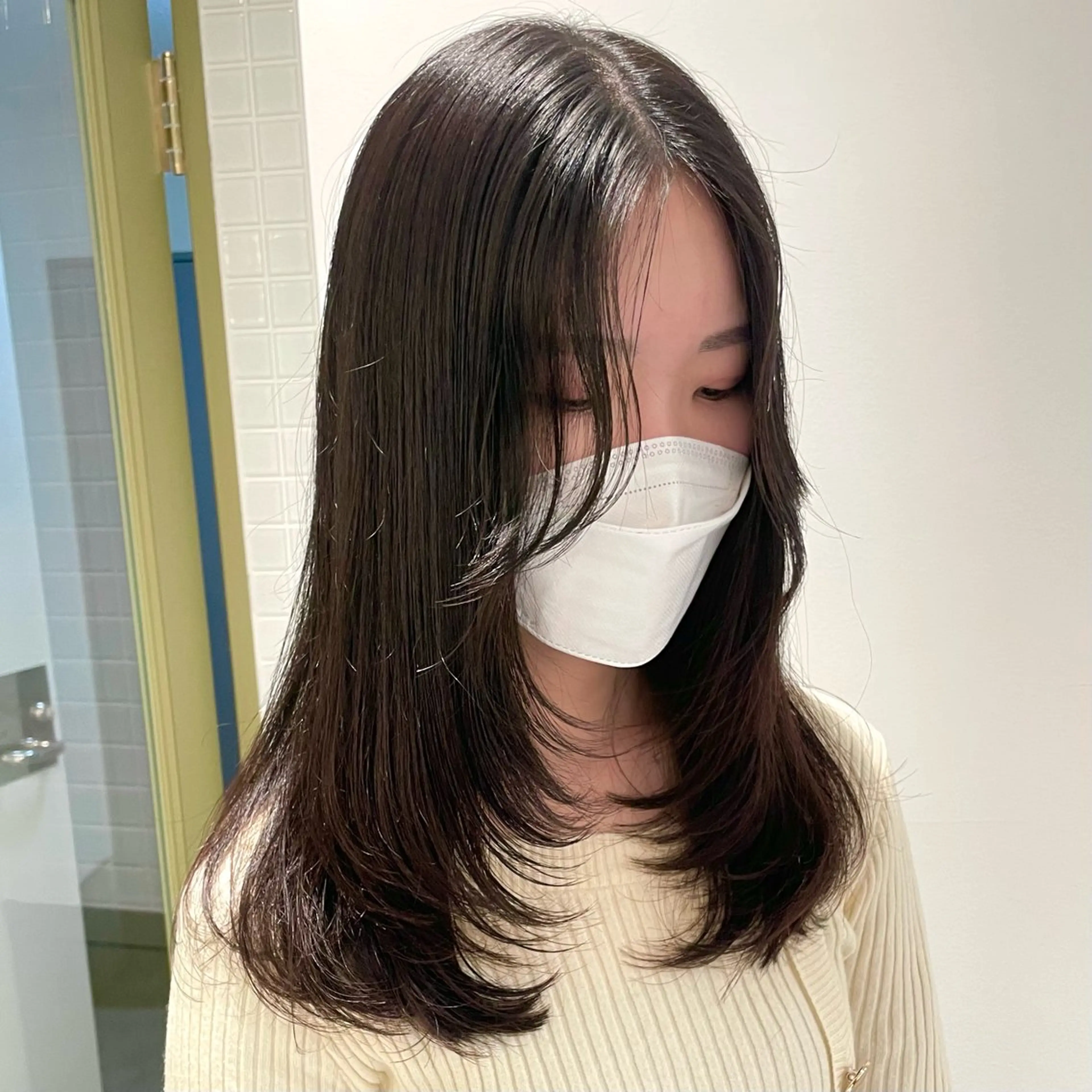 セミロング レイヤーカット カット 🎯🦖ʜᴀɴᴀ /ᴇᴍᴍᴇ 🌷🥤のヘアスタイル