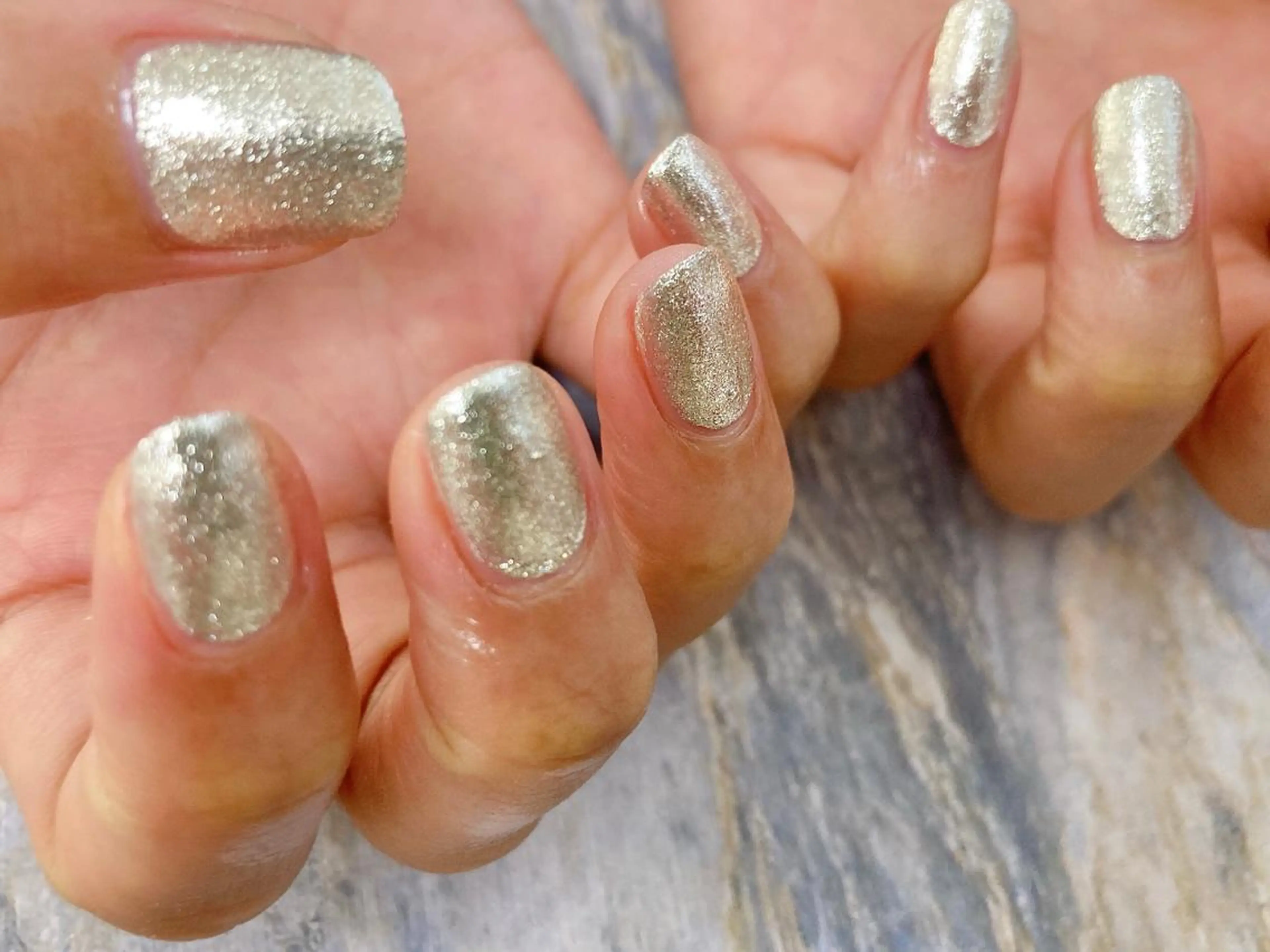 ネイル ラメ(グリッター) ワンカラーネイル ハンドネイル Mogu nail 二子玉川のネイルデザイン