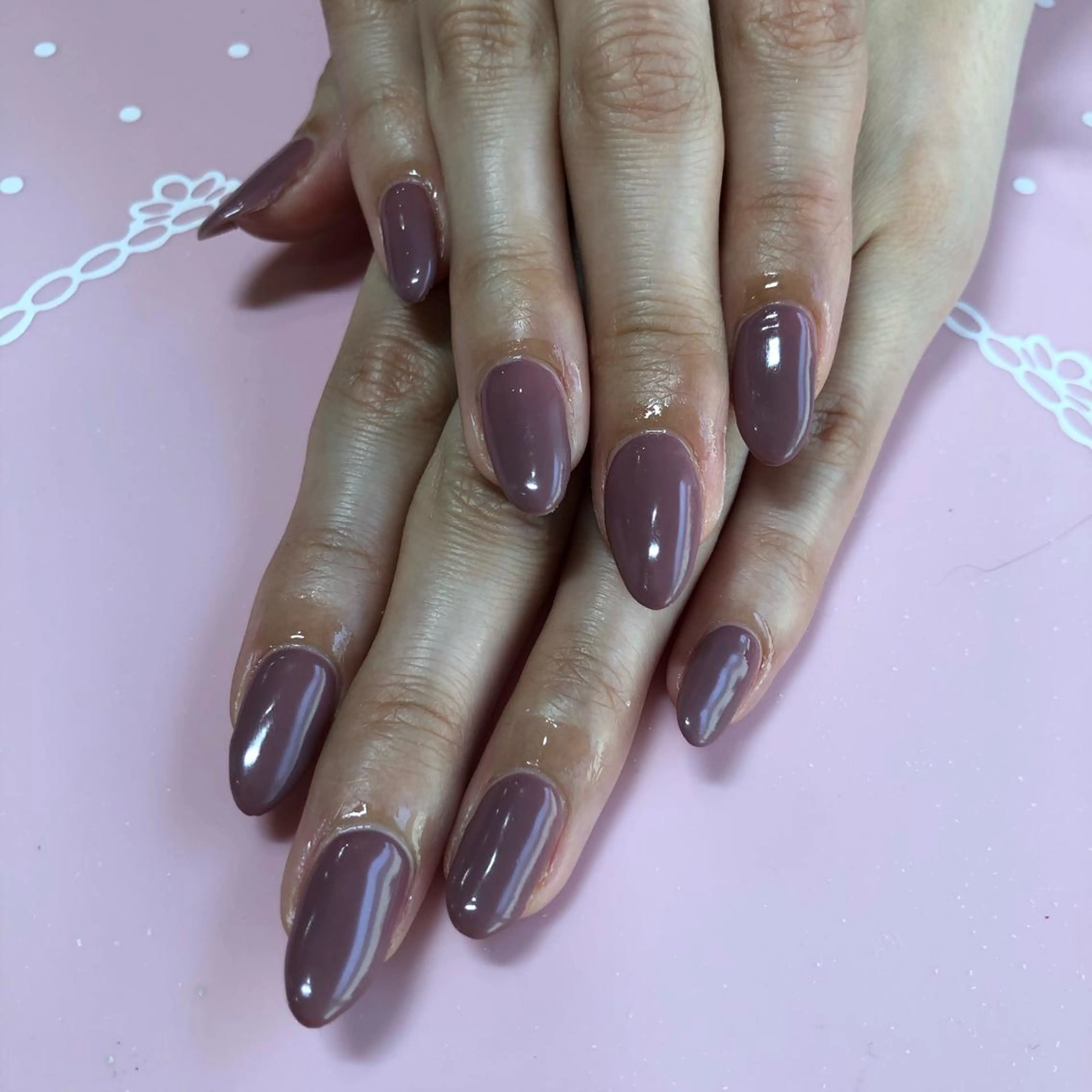 ミディアム ネイル ハンドネイル 《LB》ラブリエ Nail&eyeのマツエク・マツパデザイン