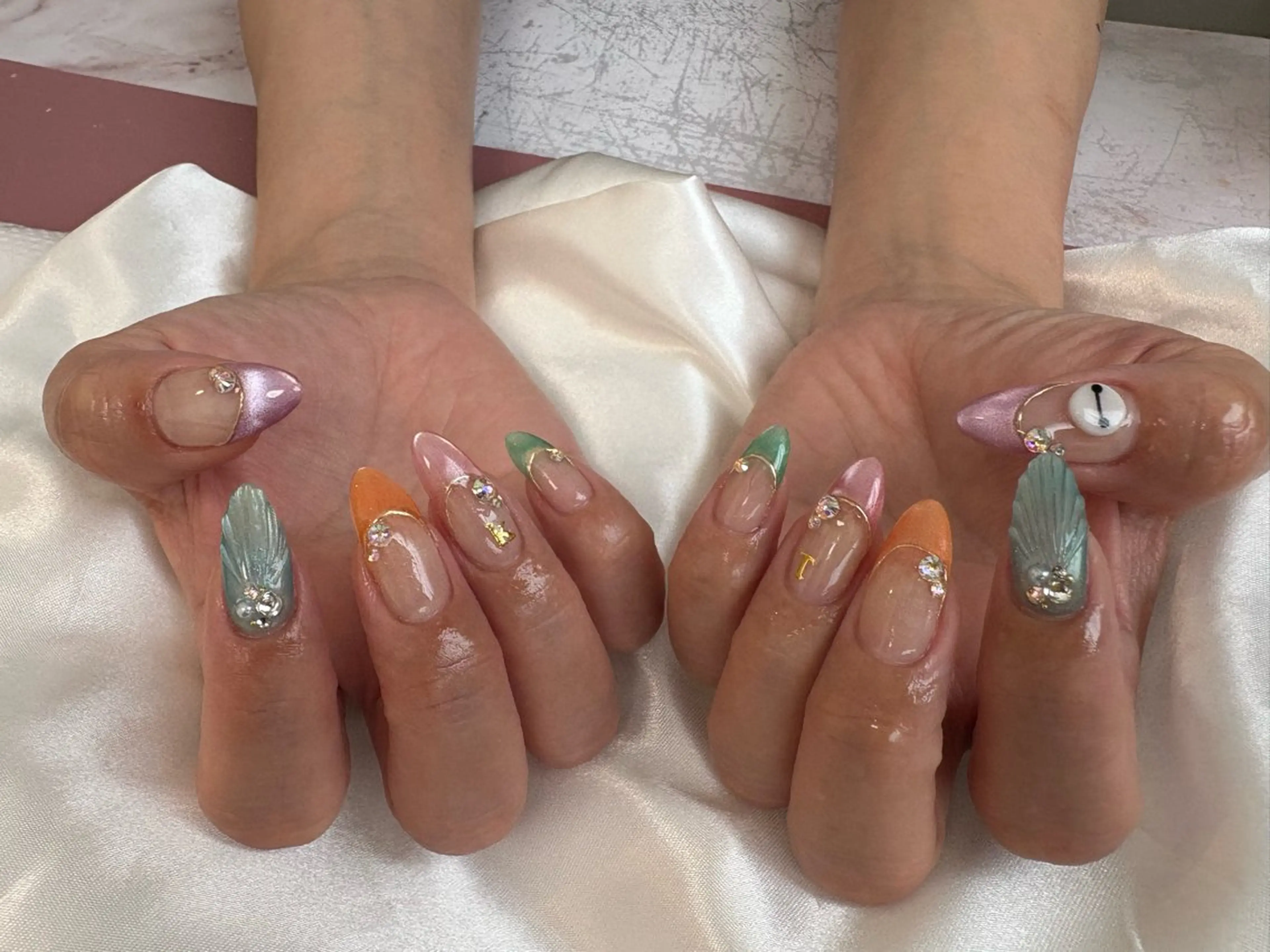 ネイル マグネットネイル ストーンネイル ハンドネイル nail ayacaのネイルデザイン