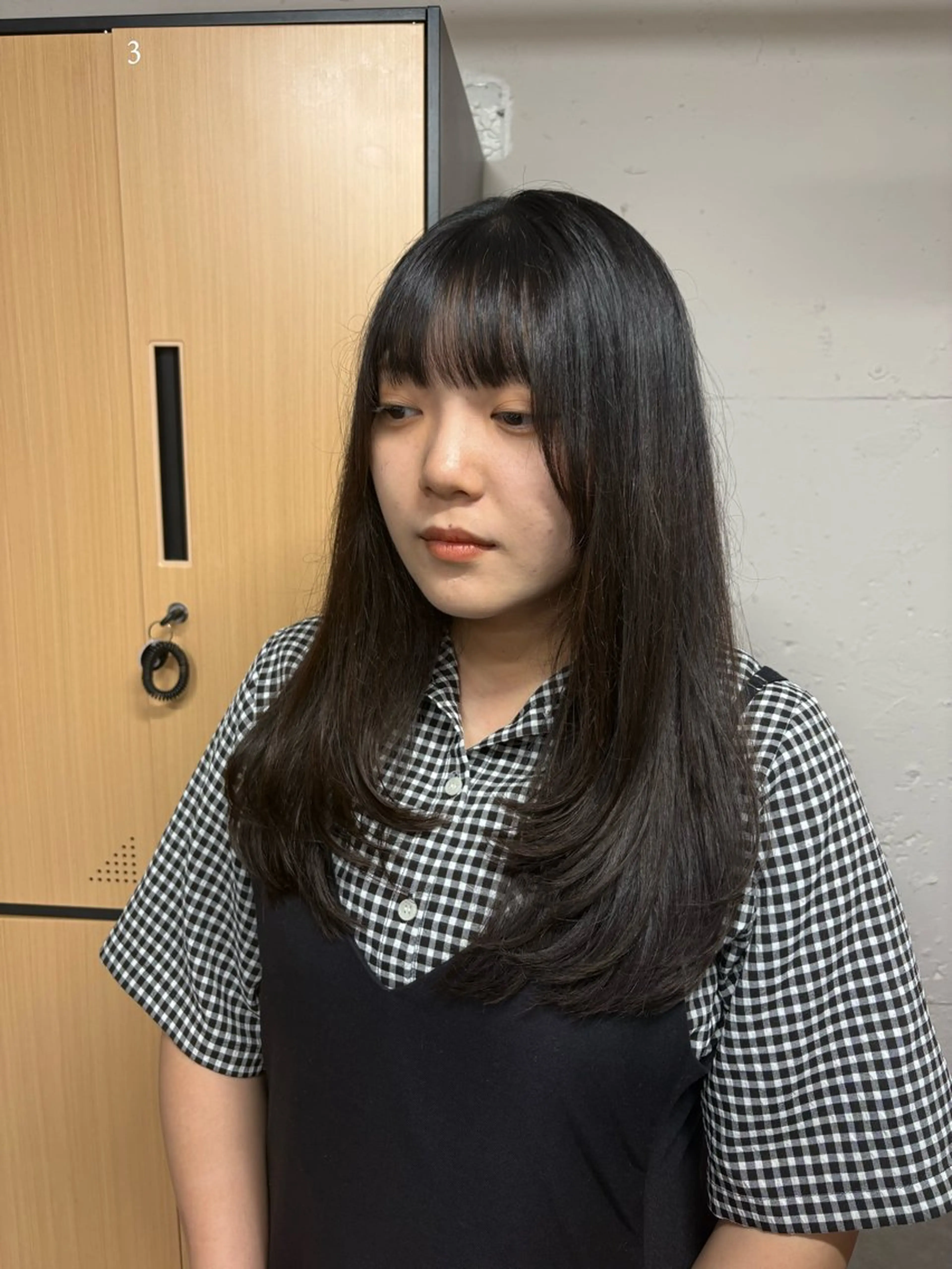 セミロング カット トリートメント tokute 中野真咲🐺のヘアスタイル