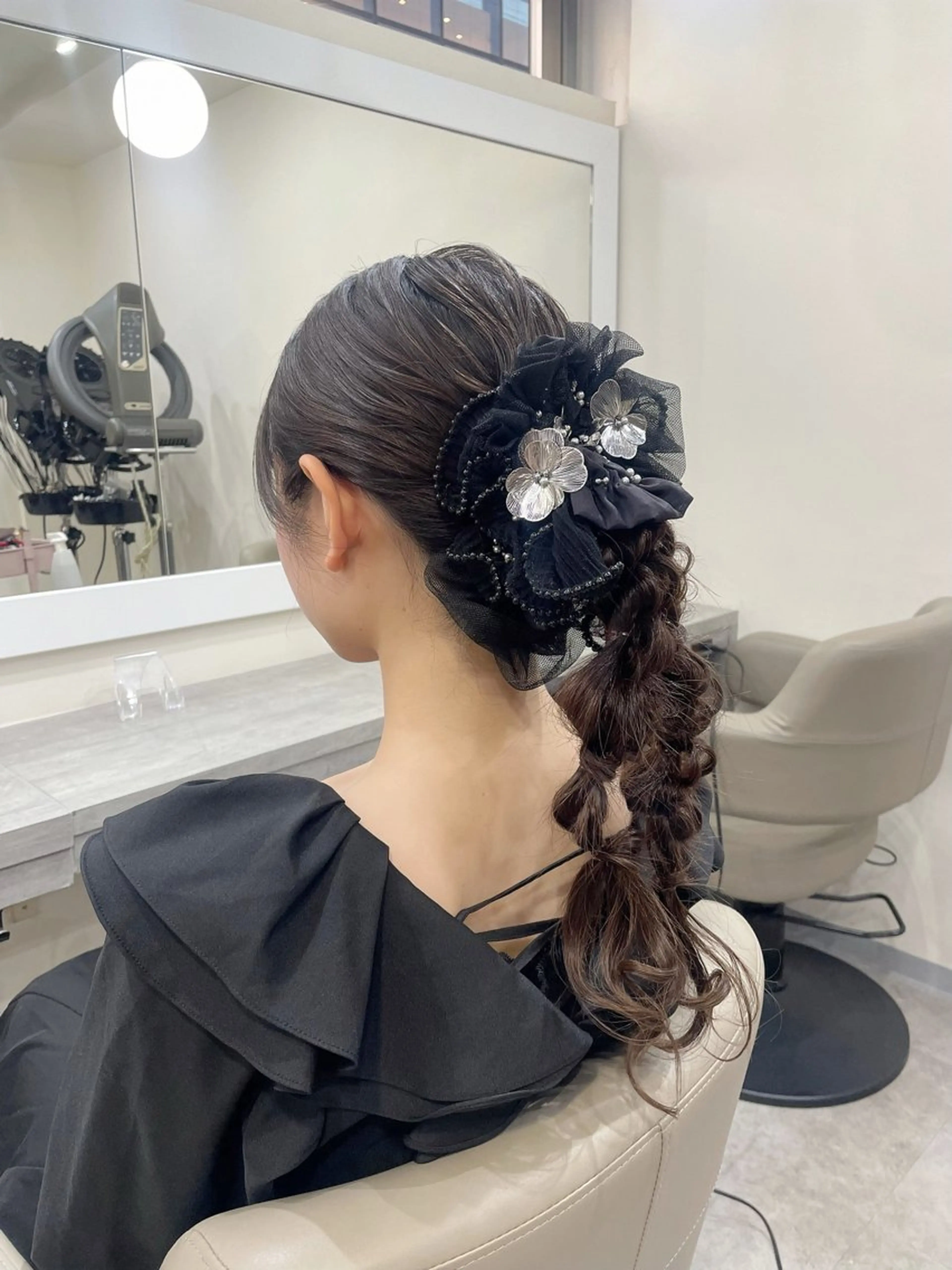 ロング ヘアアレンジ 韓国風パーマ/ヘア セット/店長みづきのヘアスタイル