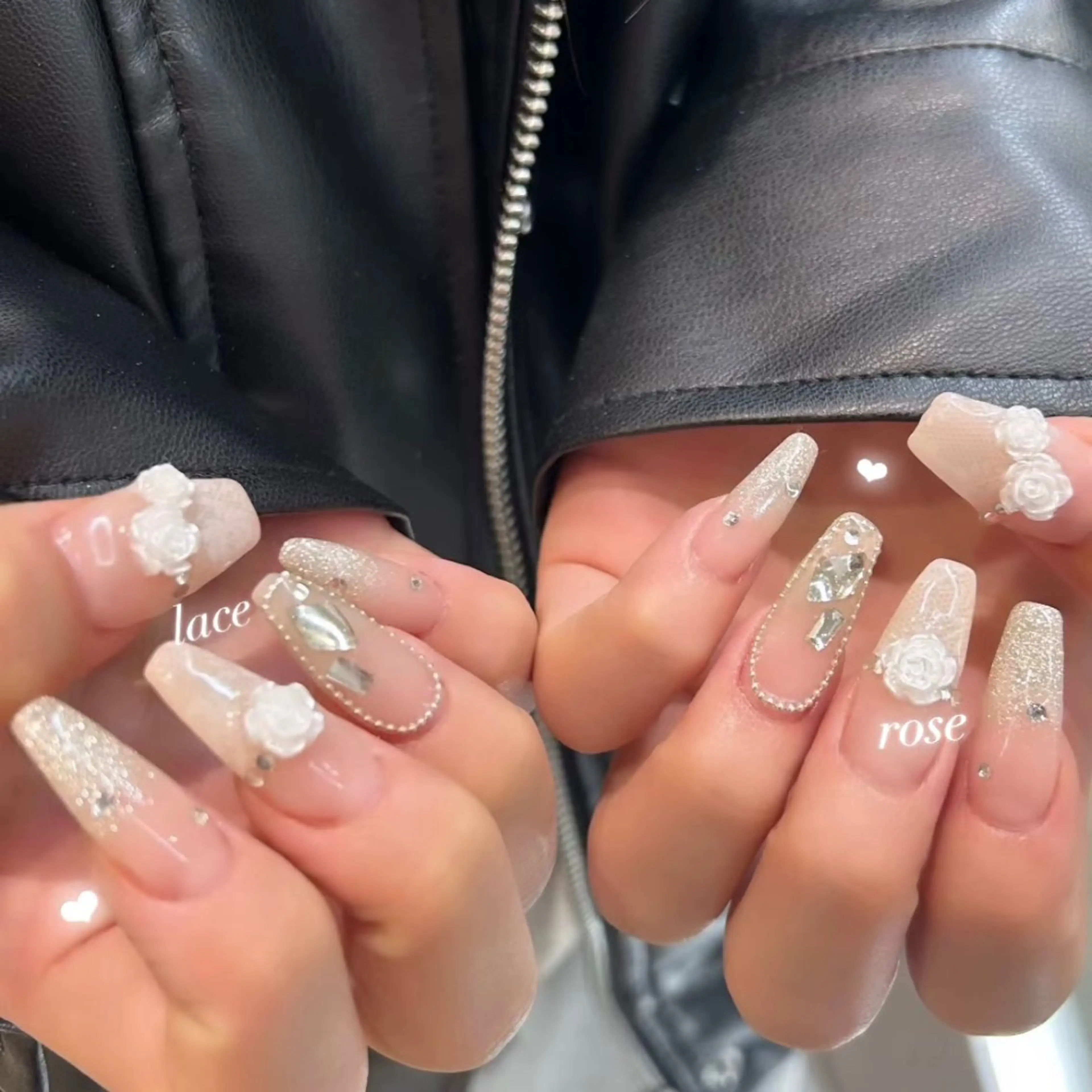 ネイル レース ハンドネイル 🤍Earth笛吹 𝑴𝒂𝒏𝒂🤍のネイルデザイン