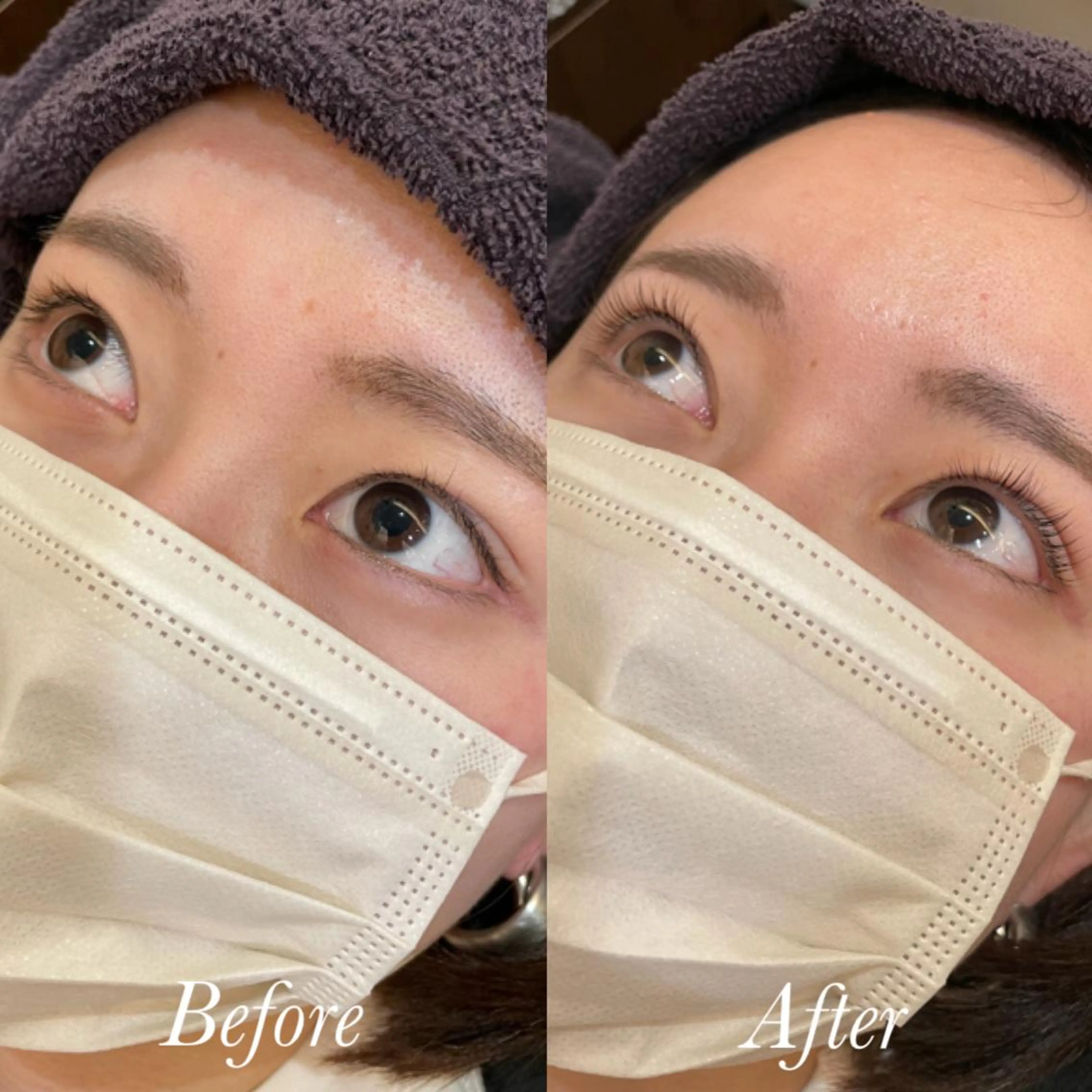 マツエク・マツパ パリジェンヌラッシュリフト aya/小顔レイヤー /柔らかカラーのヘアスタイル