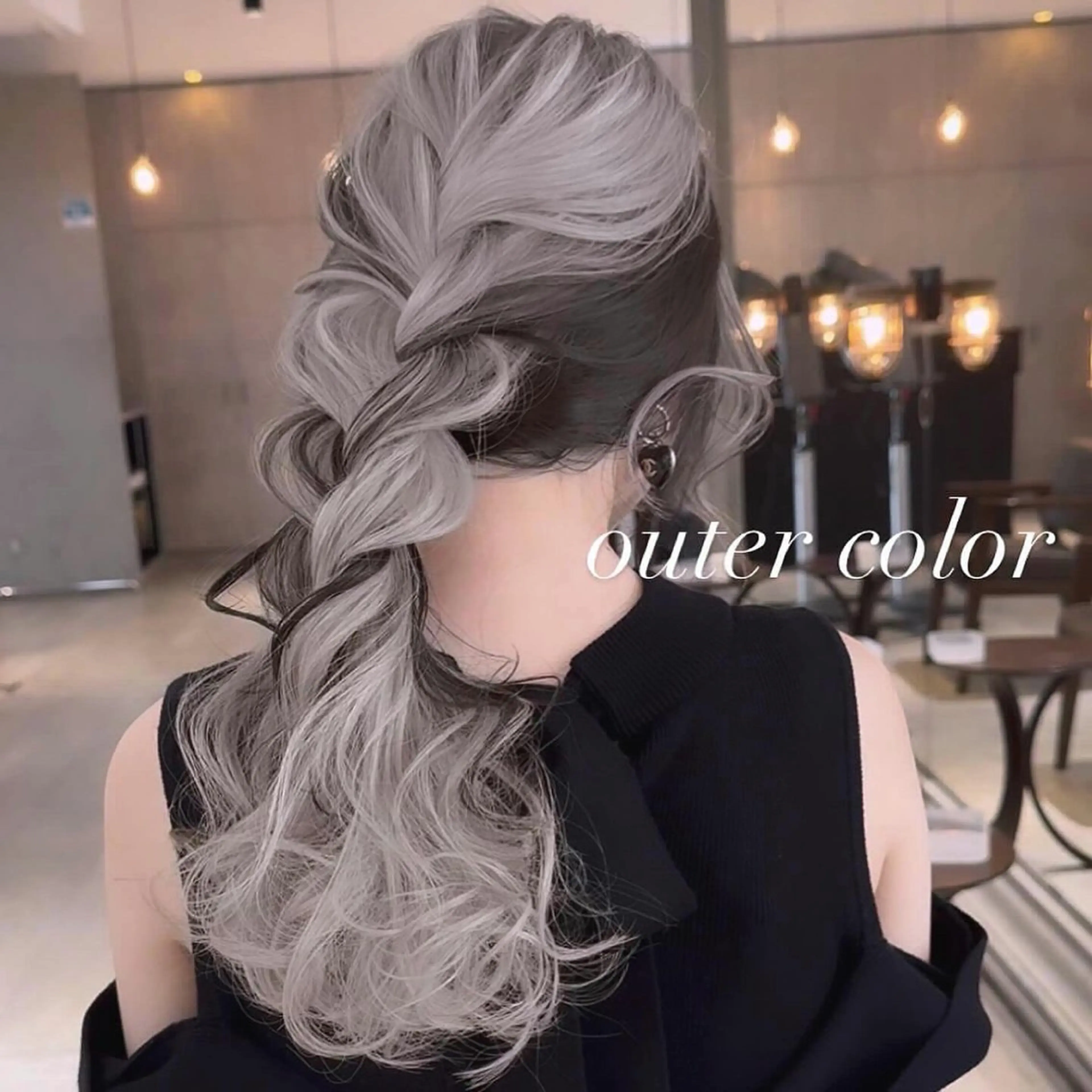 セミロング カラー カット ヘアカラー トリートメント ヘアセット 💜ハイトーン💛 マジカルかいちゃんのヘアスタイル