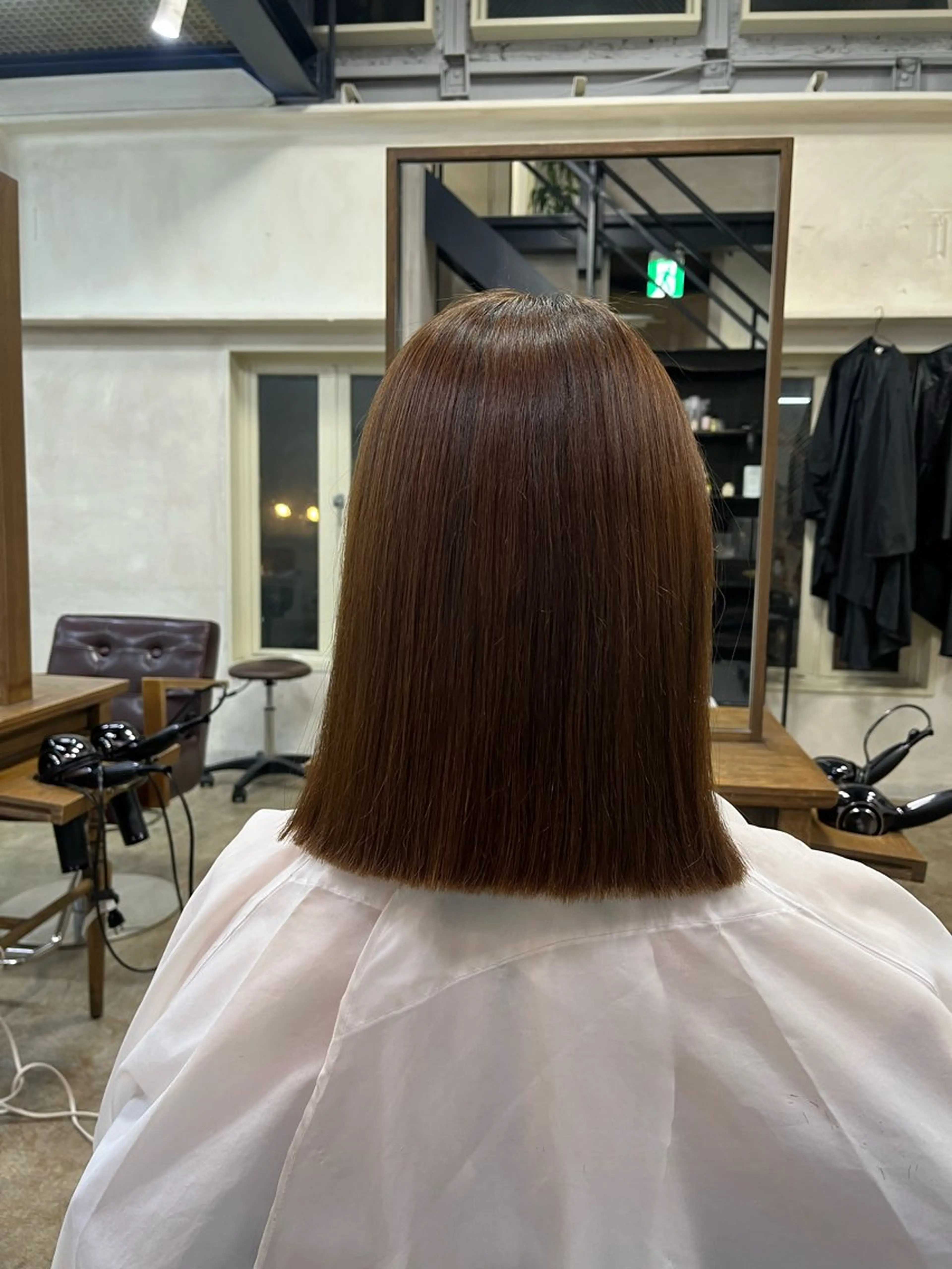 ミディアム 🪞透けヘア髪質改善 艶ベージュ/nagiのヘアスタイル