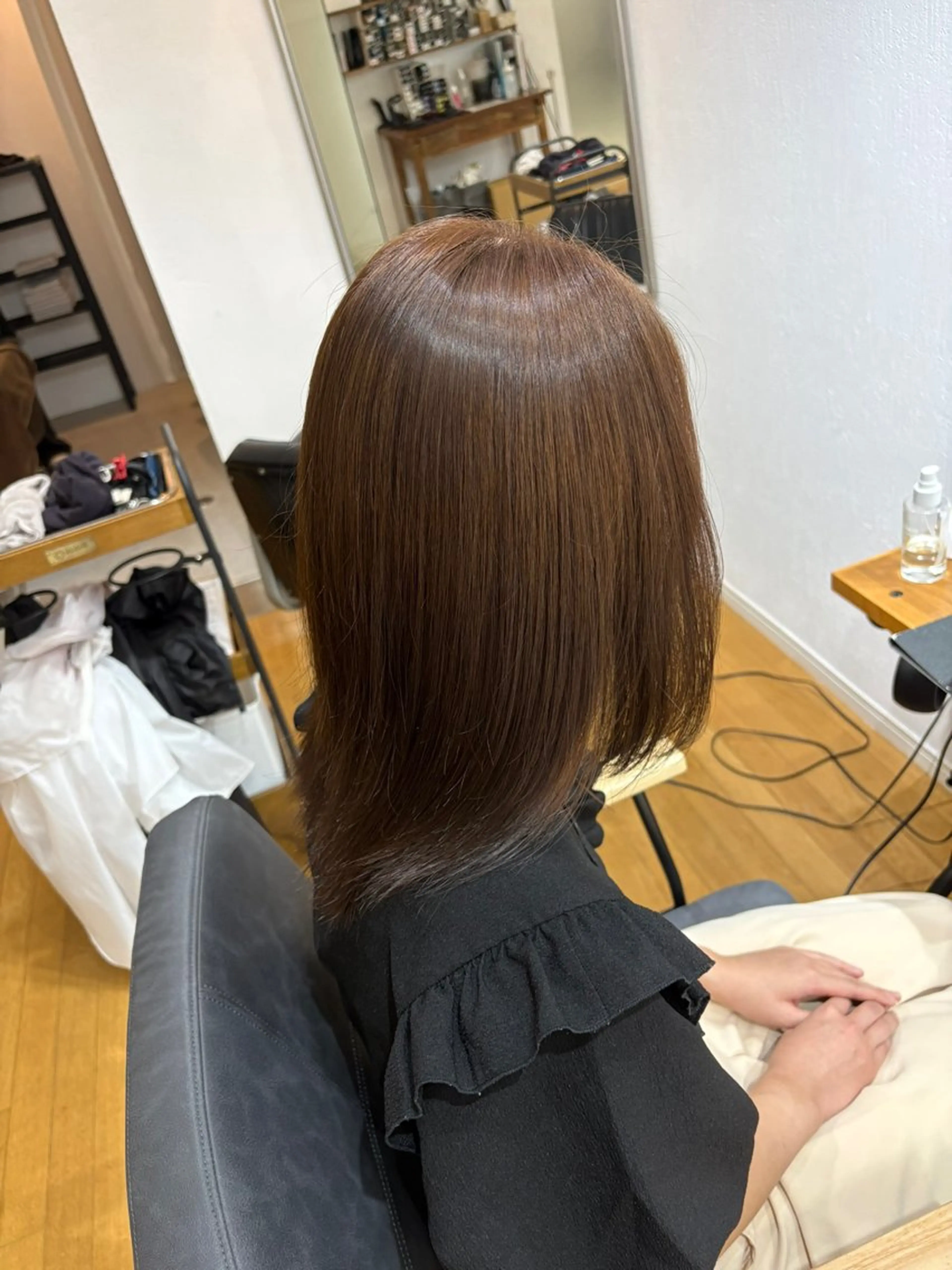 ミディアム カット 縮毛矯正 トリートメント 西元 群/艶髪/髪質改善のヘアスタイル