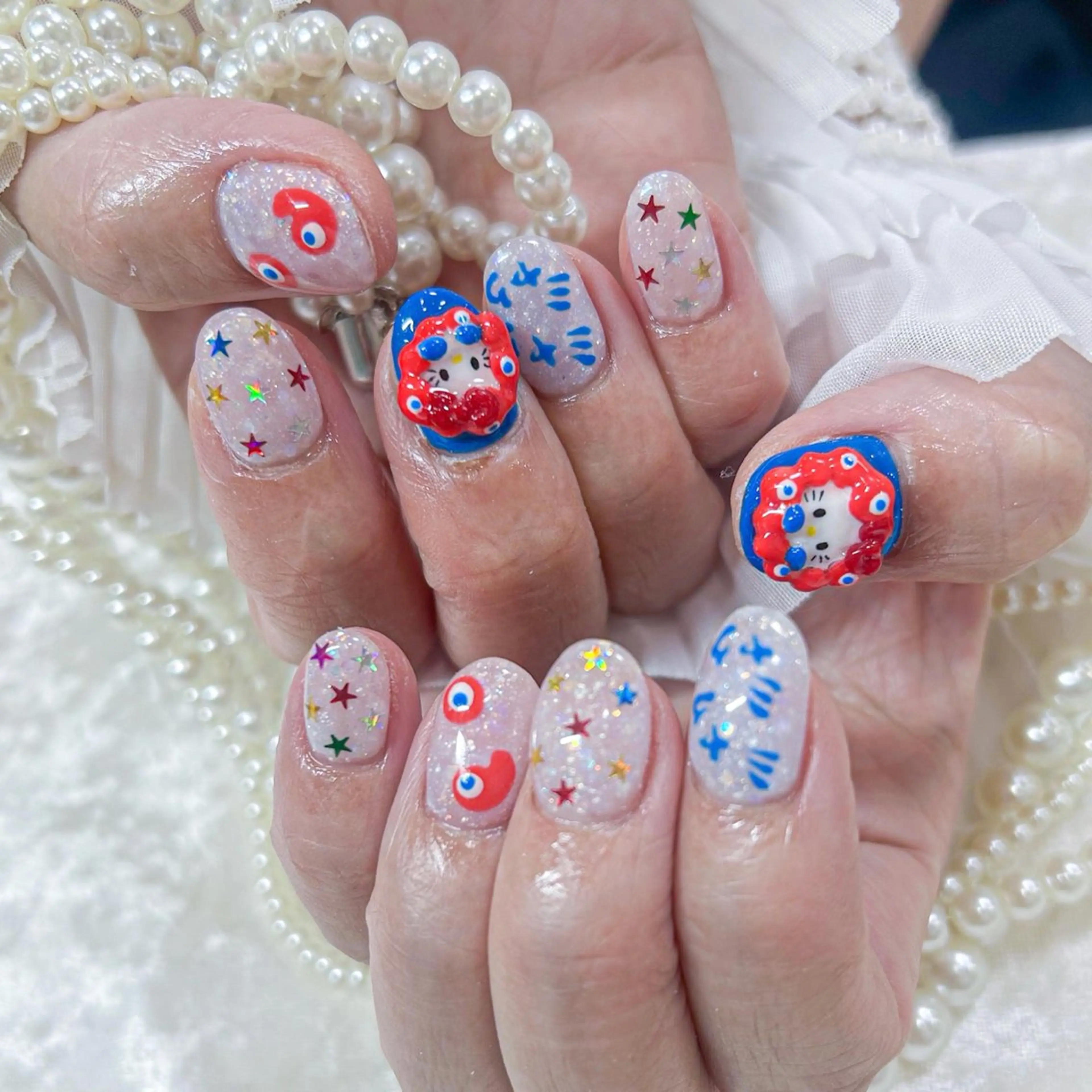 ネイル アートネイル 長さ出し フットネイル 韓国ネイル マグネットネイル ハンドネイル Minami 🍓のネイルデザイン