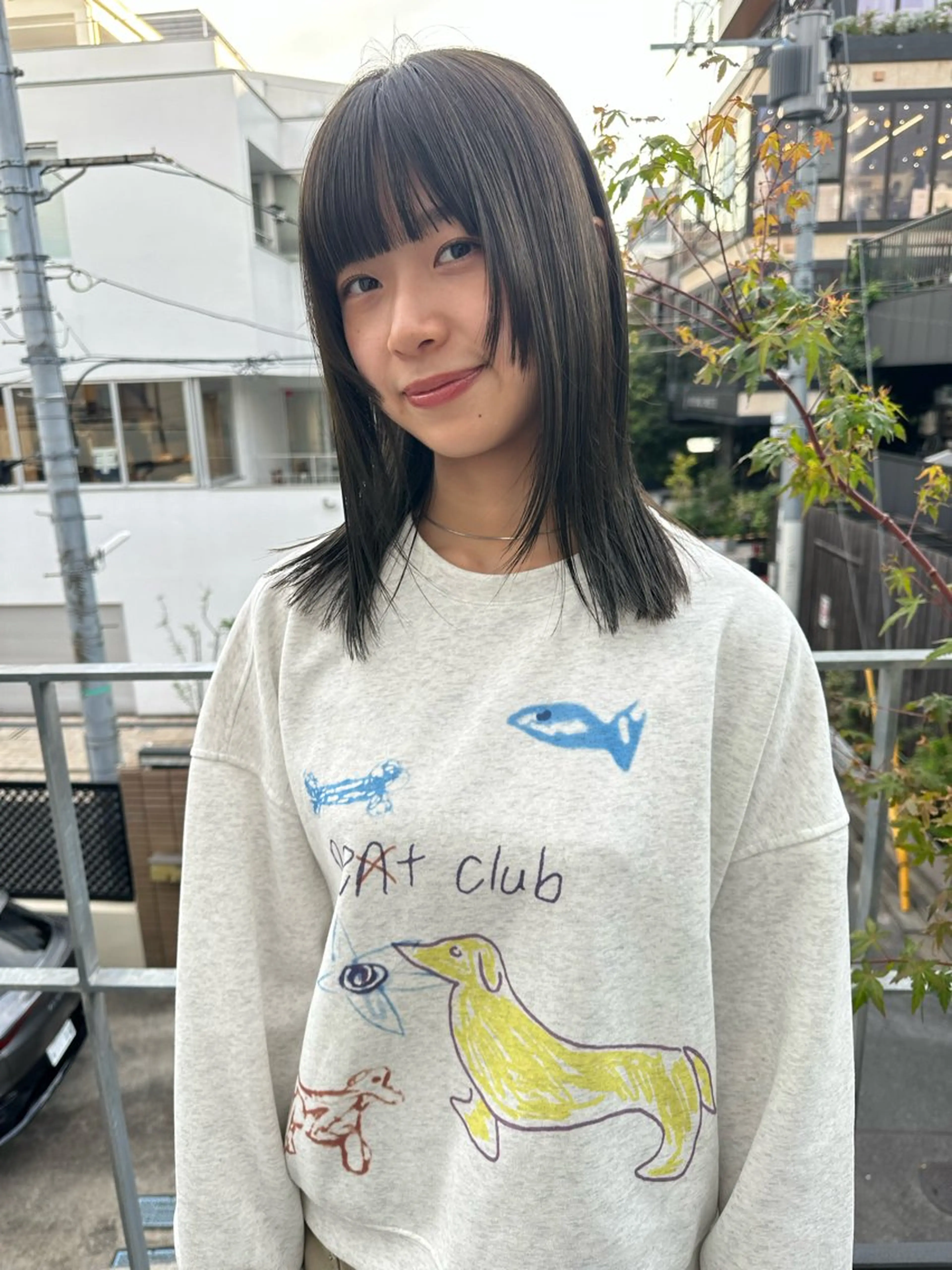 ミディアム カット ヘアカラー ボブ/似合わせカット /ニュアンスカラーのヘアスタイル