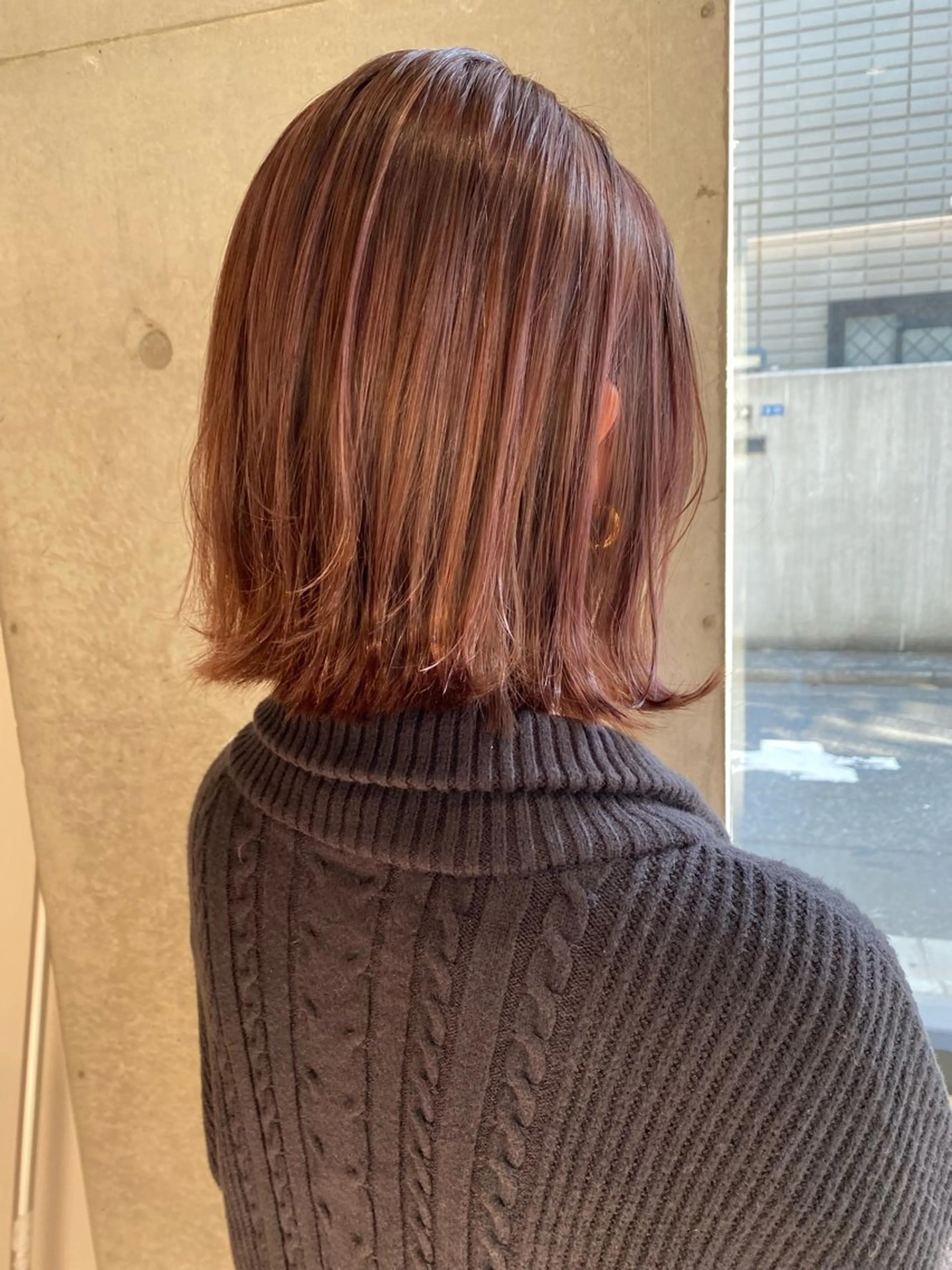 ミディアム カラー カット ヘアカラー トリートメント レイヤー/柔色 カラー/SAkiのヘアスタイル